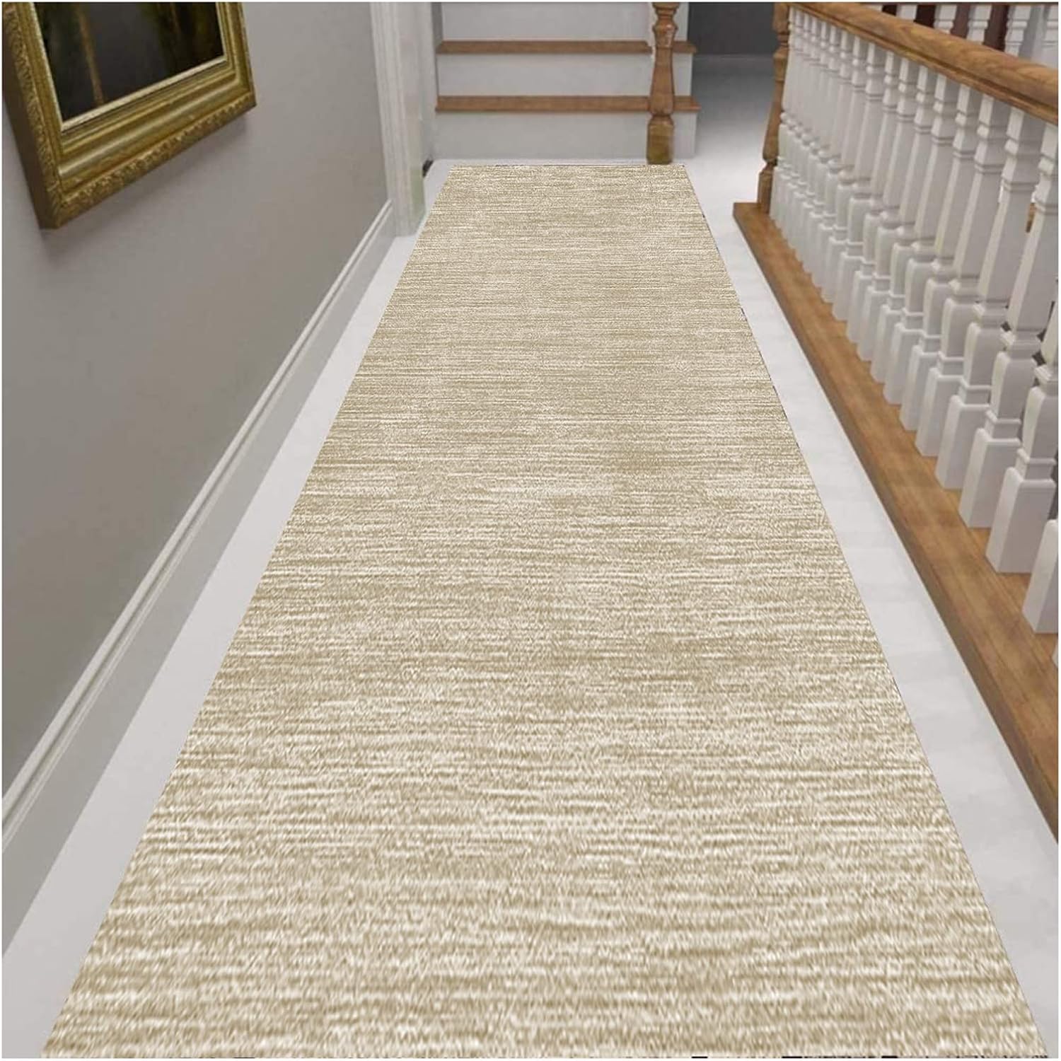 Siunwdiy Rug Soft Hallway Runner 40X120CM,Cream Non Slip Hallway Carpet