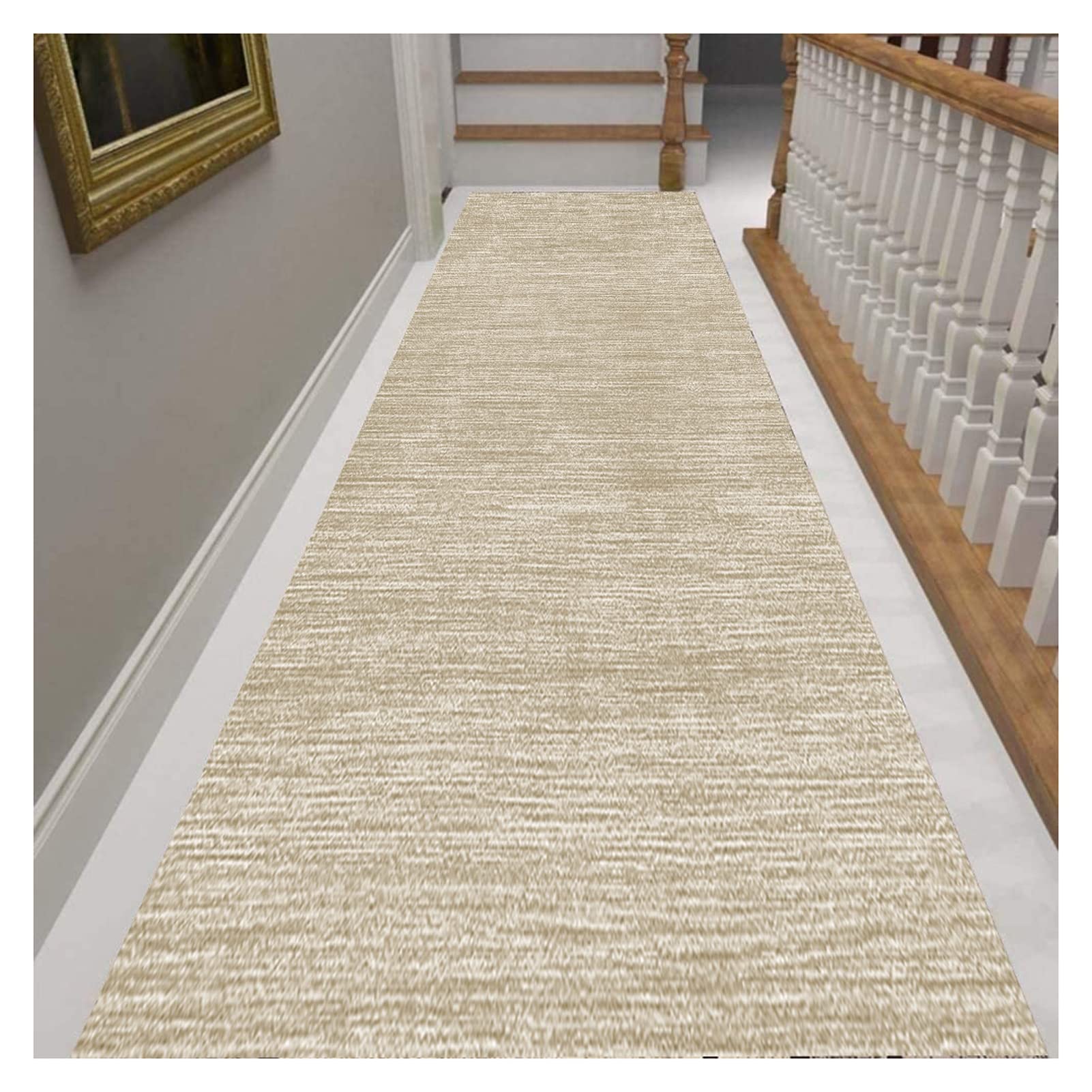 Siunwdiy Tappeti Passatoia Antiscivolo Lavabile 4.2 Metri Astratto Moderno panna Tappetino Runner Tappeto Runner per Cucina Salotto Corridoio Ingresso, Larghezza 40-140cm,60X420CM