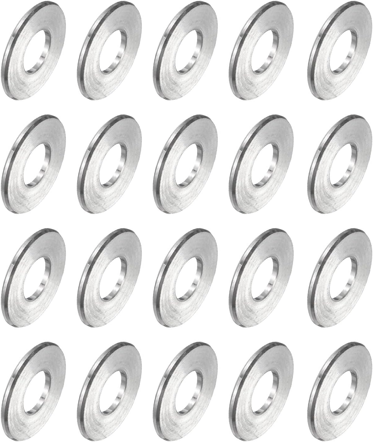 uxcell 25pcs Stainless Steel Spacer 3/8" Bore x 3/4" OD x 15/16" Length Screw Bushing Plain Finish Round Metal Spacer for M10 Screws Bolts and Rods