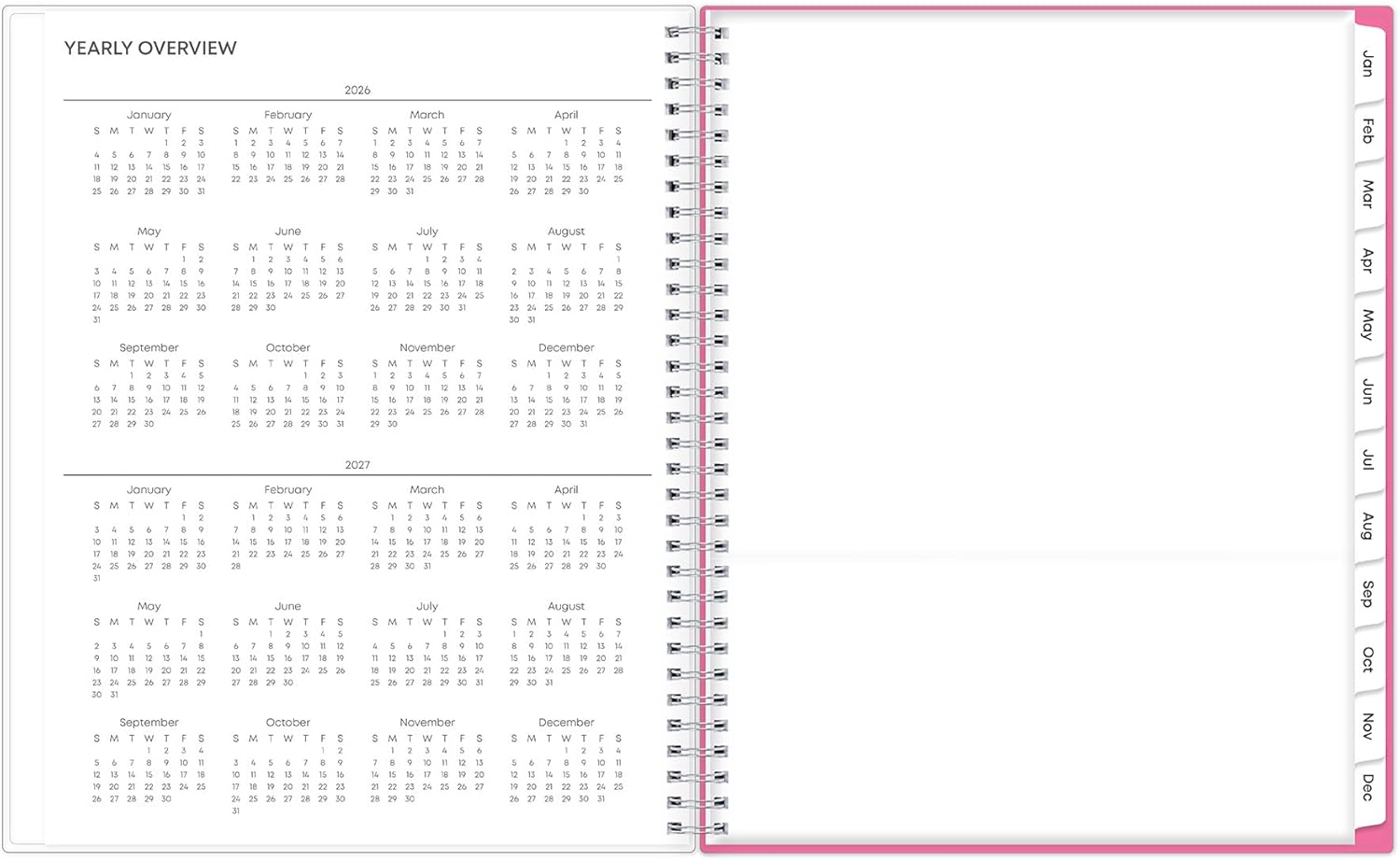 2026 Blue Sky Weekly/Monthly Planner, 8-1/2" x 11", Orchid Poly, January To December, 140196