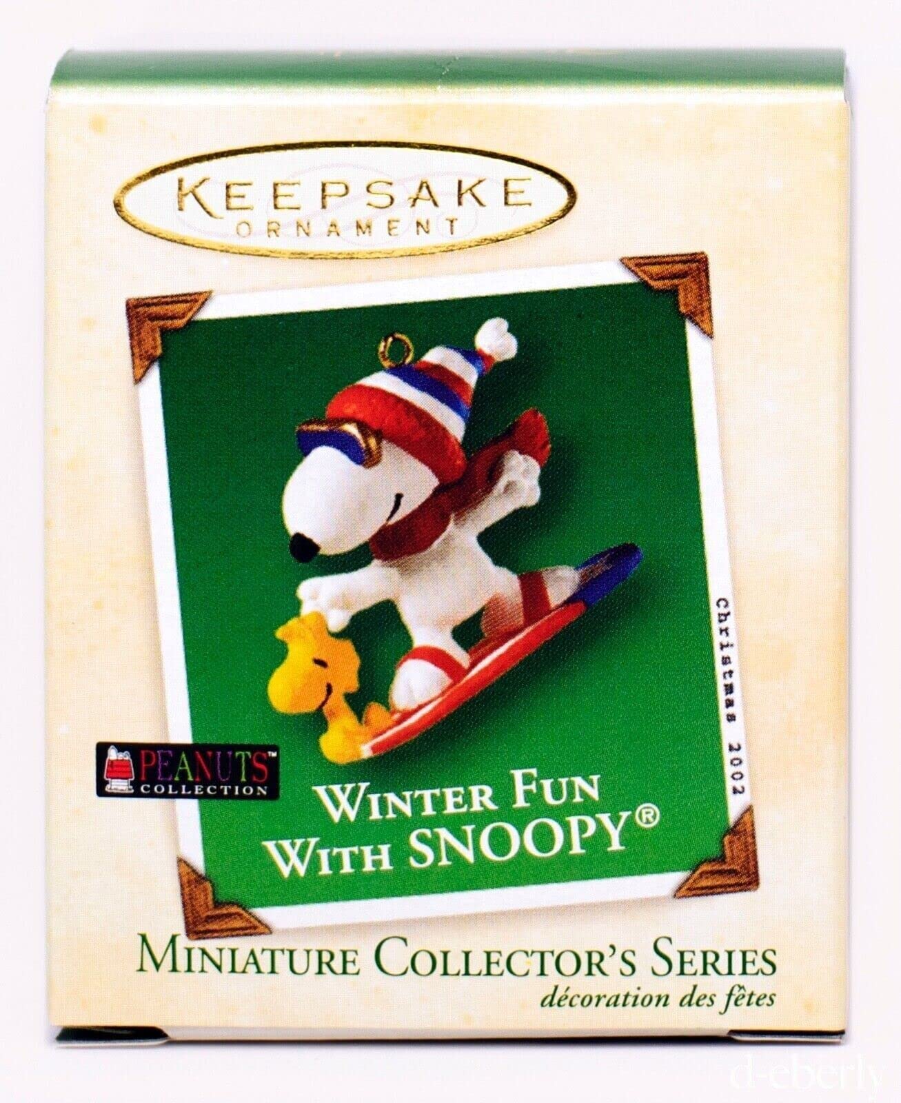 Hallmark Keepsake Ornament - Winter Fun With Snoopy Miniature Collector's Series (2002) QXM4343