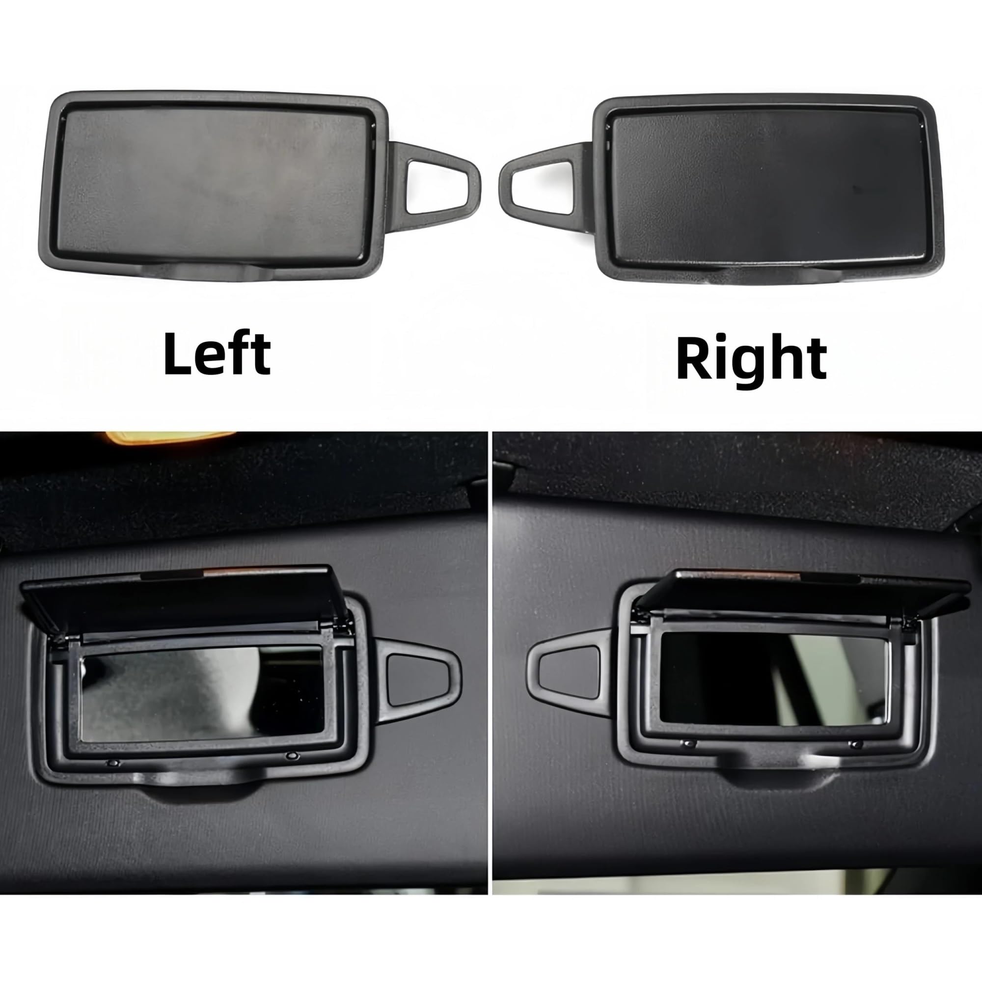Rechte Sonnenblende Kosmetikspiegel Für Benz ML GL Für GLE Für GLS Klasse Für ML300 Für GL350 ML350 ML400 GL400 2012-2024 Auto Sonnenschutz Make-Up Spiegel(Black Right)