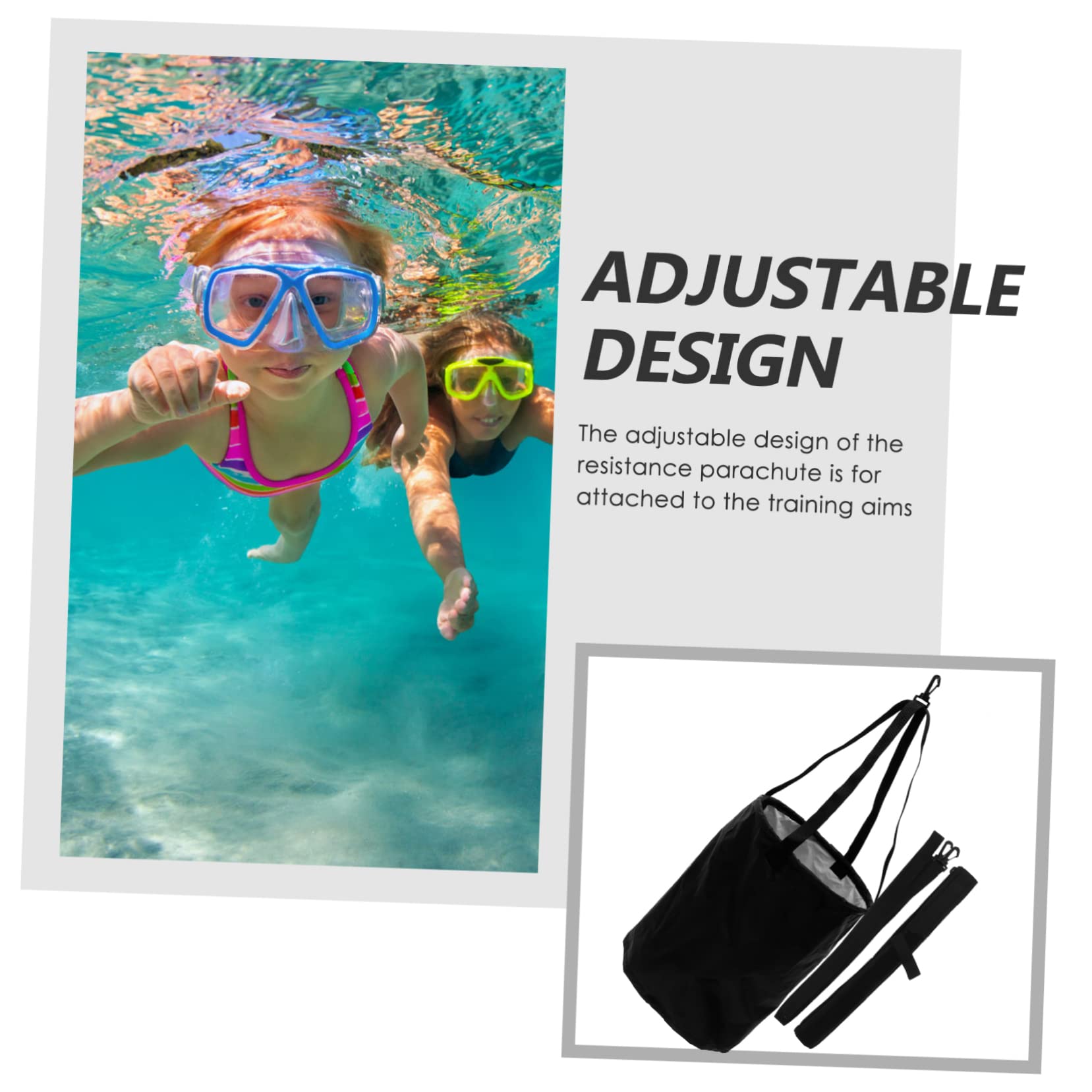 Parliky 1set Swimming Resistance Band Parachute Training Kit for Enhanced Swim Performance Swim Belt for Strength Training Pool Swimming Equipment for Athletes