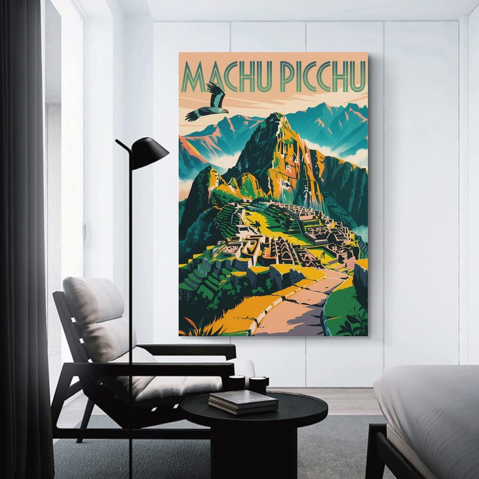 Junmoney Canvas Wall Picture Machu Picchu Vintage, 24x36inch(60x90cm), for Sofa Walls, Lounge Or Home Corners, Canvas Styling for A Polished Room Look