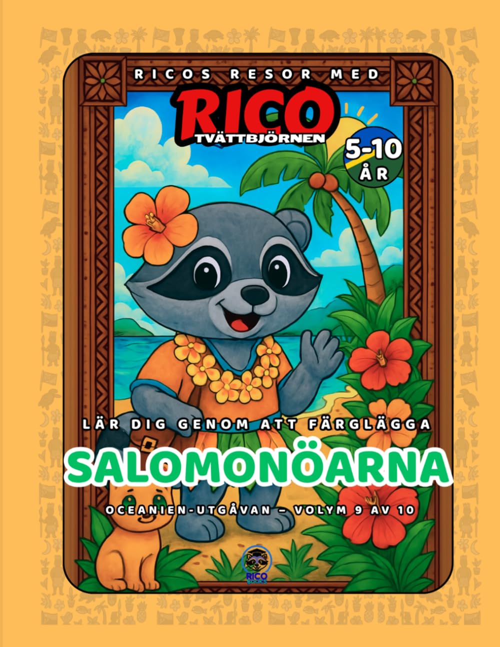 Salomonöarna – Målarbok för barn (5–10 år) | Ricos Resor – Oceanien Vol. 9