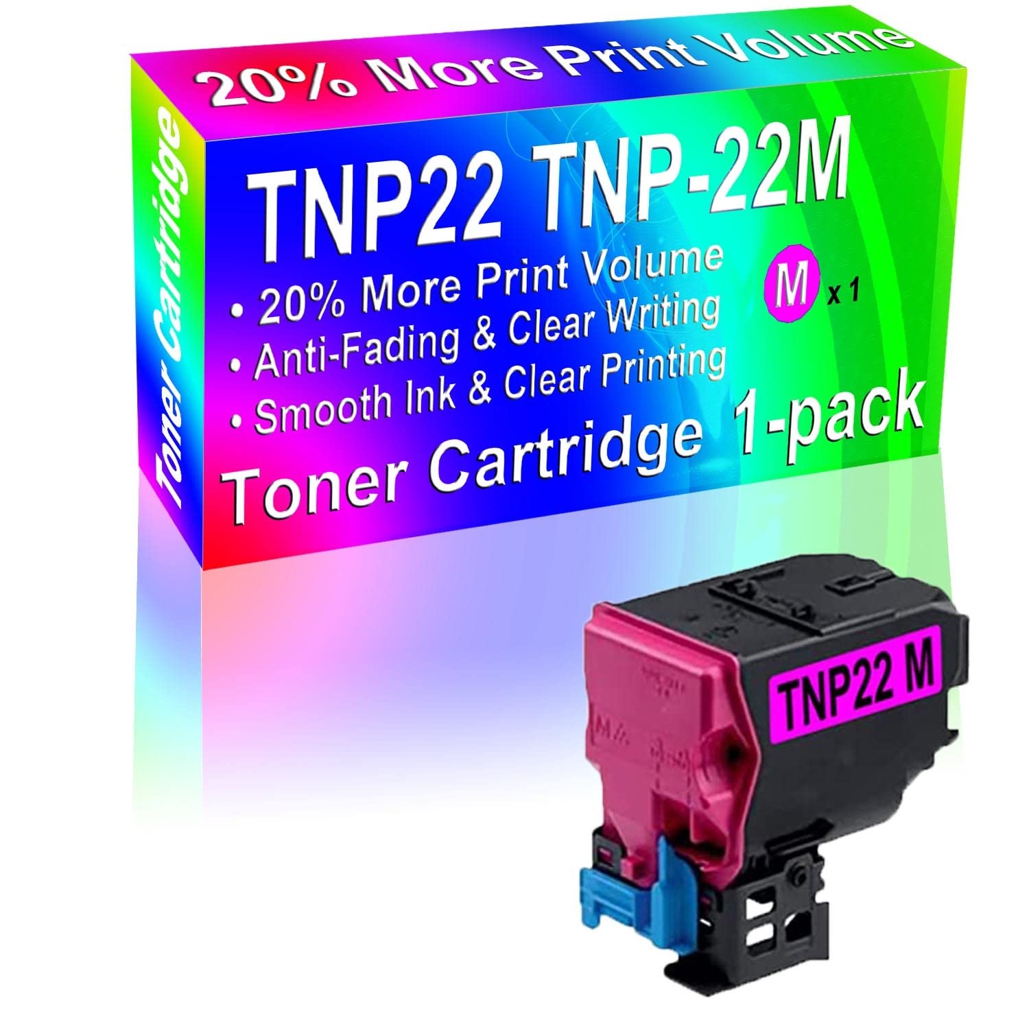 1-Pack (Magenta) Compatible TNP22M Toner Cartridge Replacement use for Konica Minolta Bizhub C35, C35P Printer