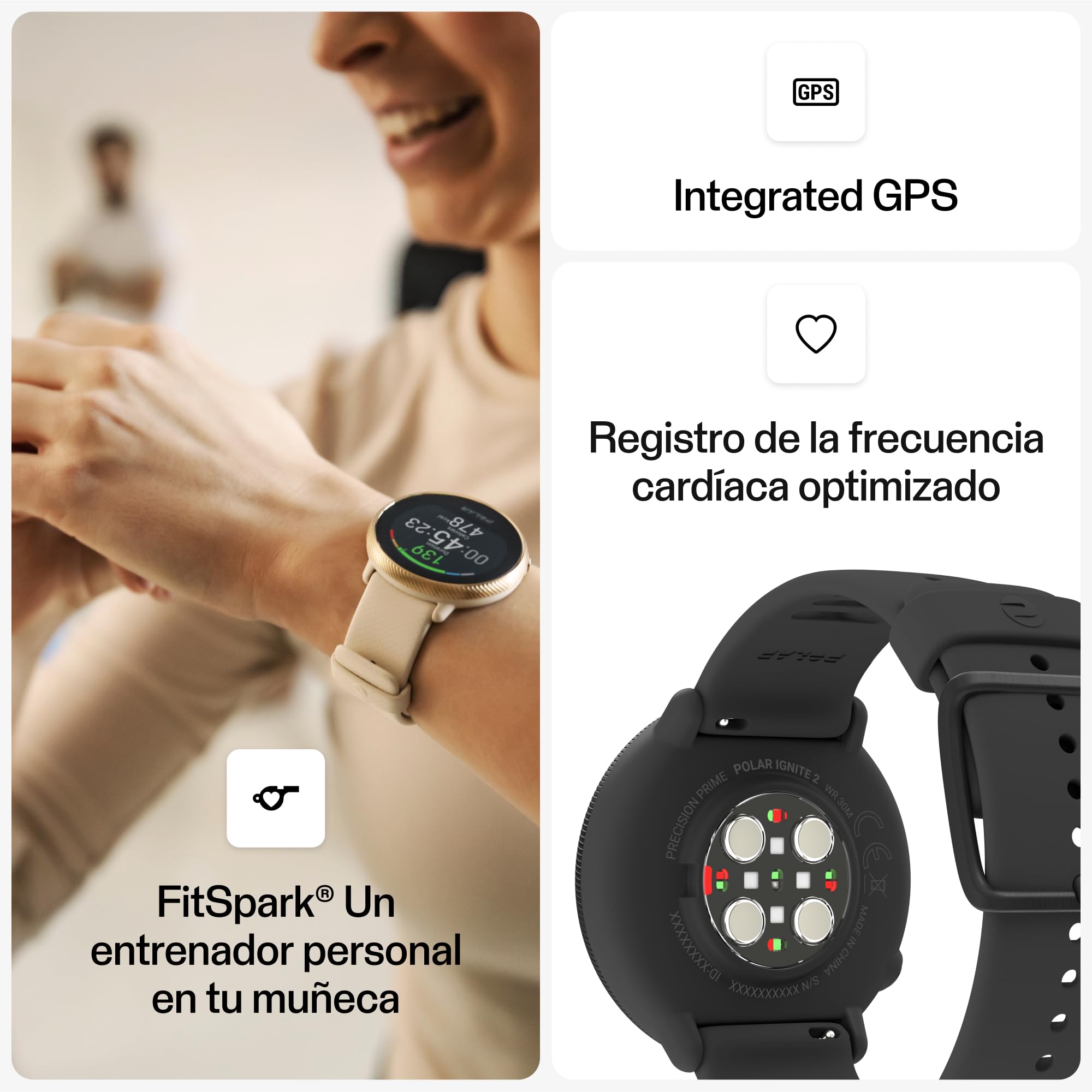 Visita la tienda de Polar Polar Ignite 2- GPS Fitness Smartwatch - Registro de pulsaciones en muñeca, guía Entrenamientos, Seguimiento del sueño y la recuperación - Controles música, Tiempo, notificaciones in use
