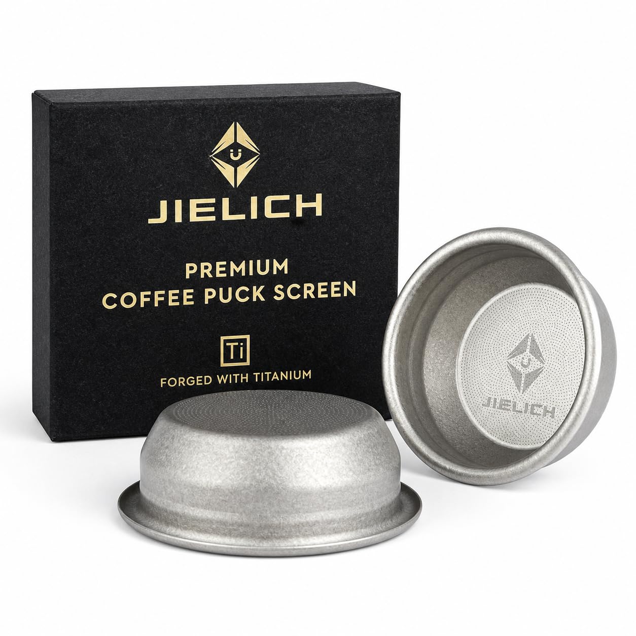 58mm Titan Espresso Sieb für Siebträger, Präzisionssieb Espresso Basket, Titan Filterkorb für Bottomless Portafilter, Professionelles Barista Zubehör (Silver)