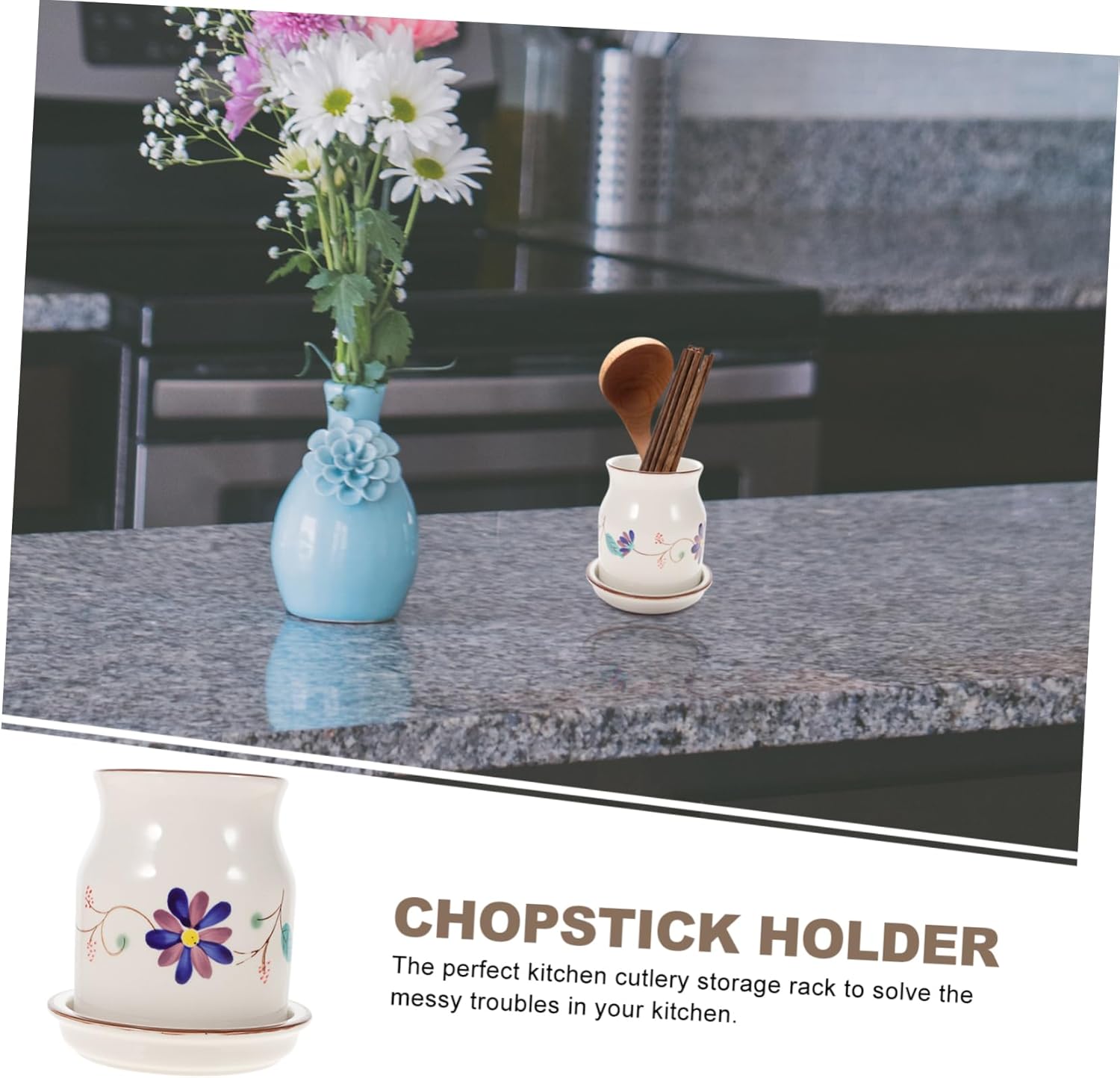 Multi-function Chopstick Holder for Kitchen Elegant and Space-saving Utensil Organizer for Spoons Forks and Silverware Practical Design for Home Use