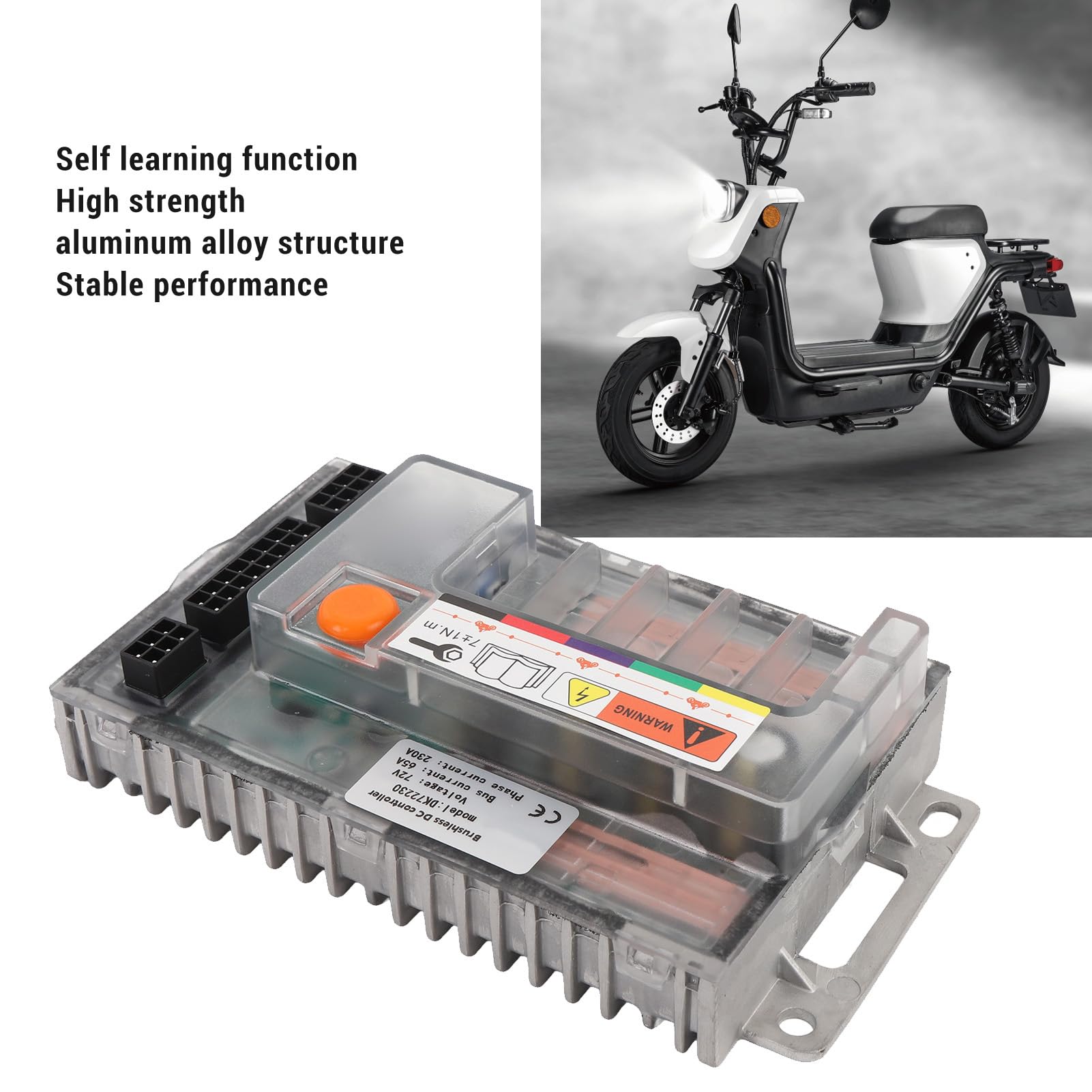 Sterownik Sinusoidalny DK72230, 36–100 V, Bezszczotkowy Sterownik Silnika Prądu Stałego 72 V ze Stopu Aluminium, do Silnika z piastą QS o Mocy ≤ 2000 W. Silnik Typu Middrive