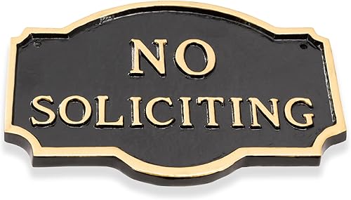 Miniatura 9 de Montague Metal Products Placa de 4.5 x 7.15 pulgadas con estaca de césped de 17.5 pulgadas, diseño de Montague No Soliciting