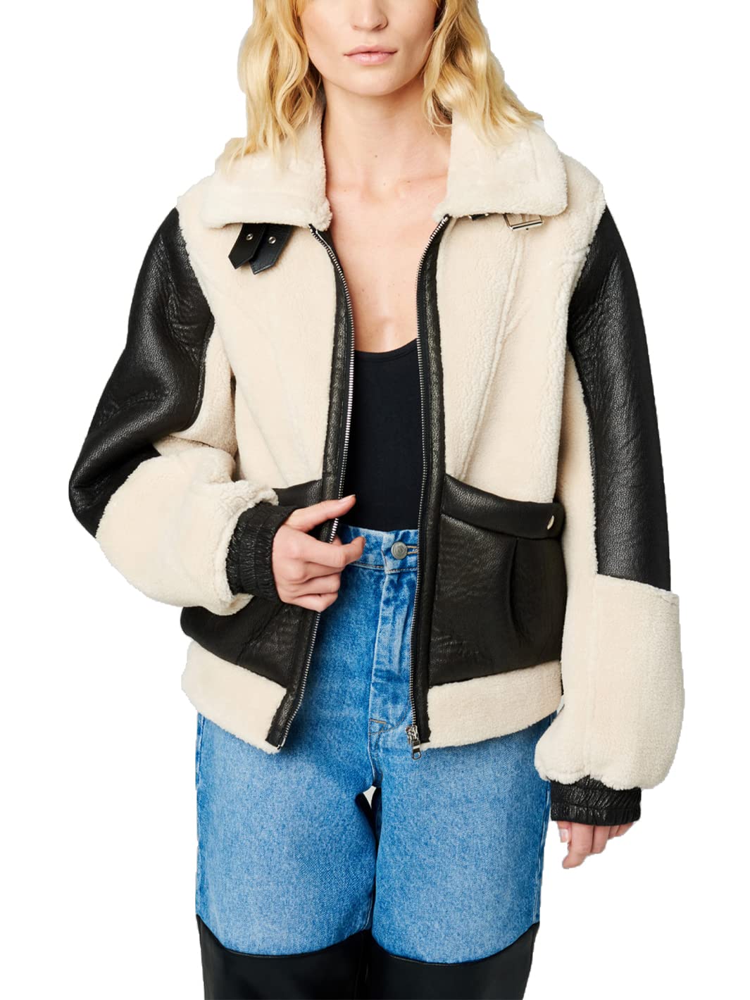 [BLANKNYC]Womens Bonded Moto Jacket