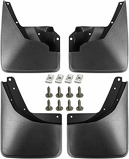 A-Premium Set of 4PCS Mud Flaps Splash Guards Mudguards Mudflaps with Hardware Kits Accessory Compatible with Hummer H3 2006 2007 2008 2009 2010, Sport Utility, Black Color, Front LH RH and Rear LH RH
