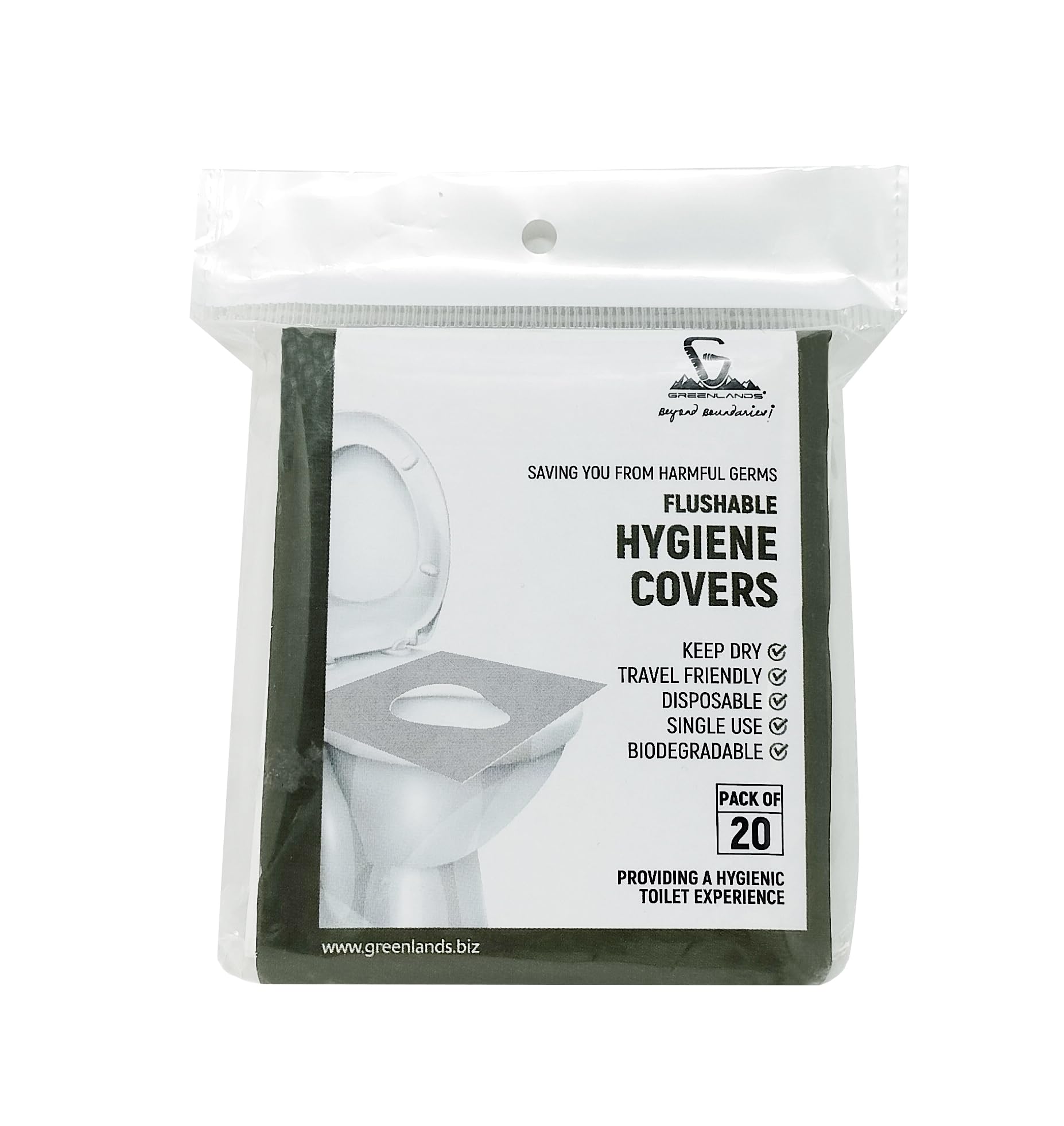 Greenlands Hygiene Cover (Toilet Seat Cover) - 20 Sheets 1
