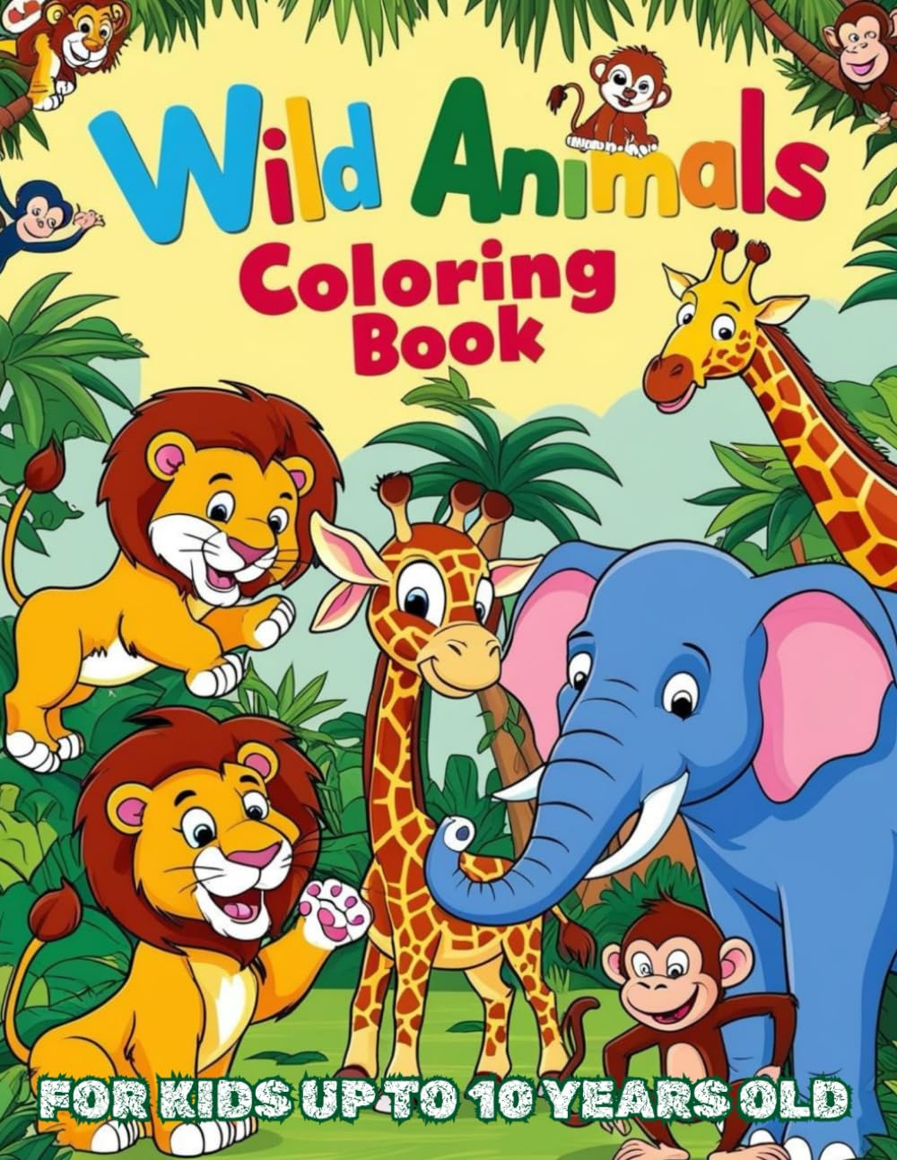 Wild Animal Coloring Book: For Kids Up To 10 Years Old