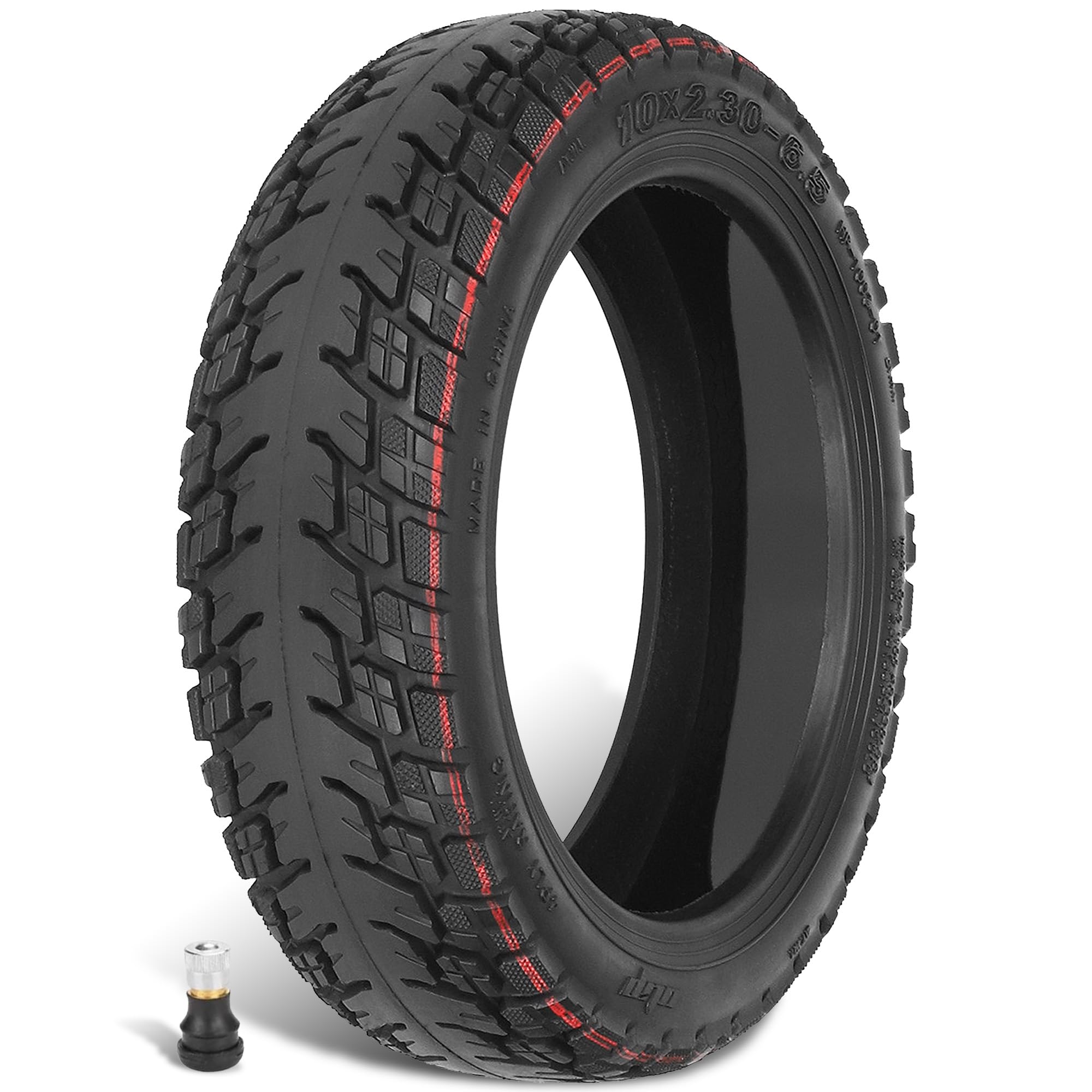 Felixstory 10x2.30-6.5 Vacuum Off Road Tire With Sealant, Fit for NIU KQi2 Pro Electric Scooter, Replacement Front Rear Tire, Self-repairing, Non-slip, Explosion Proof 1pc