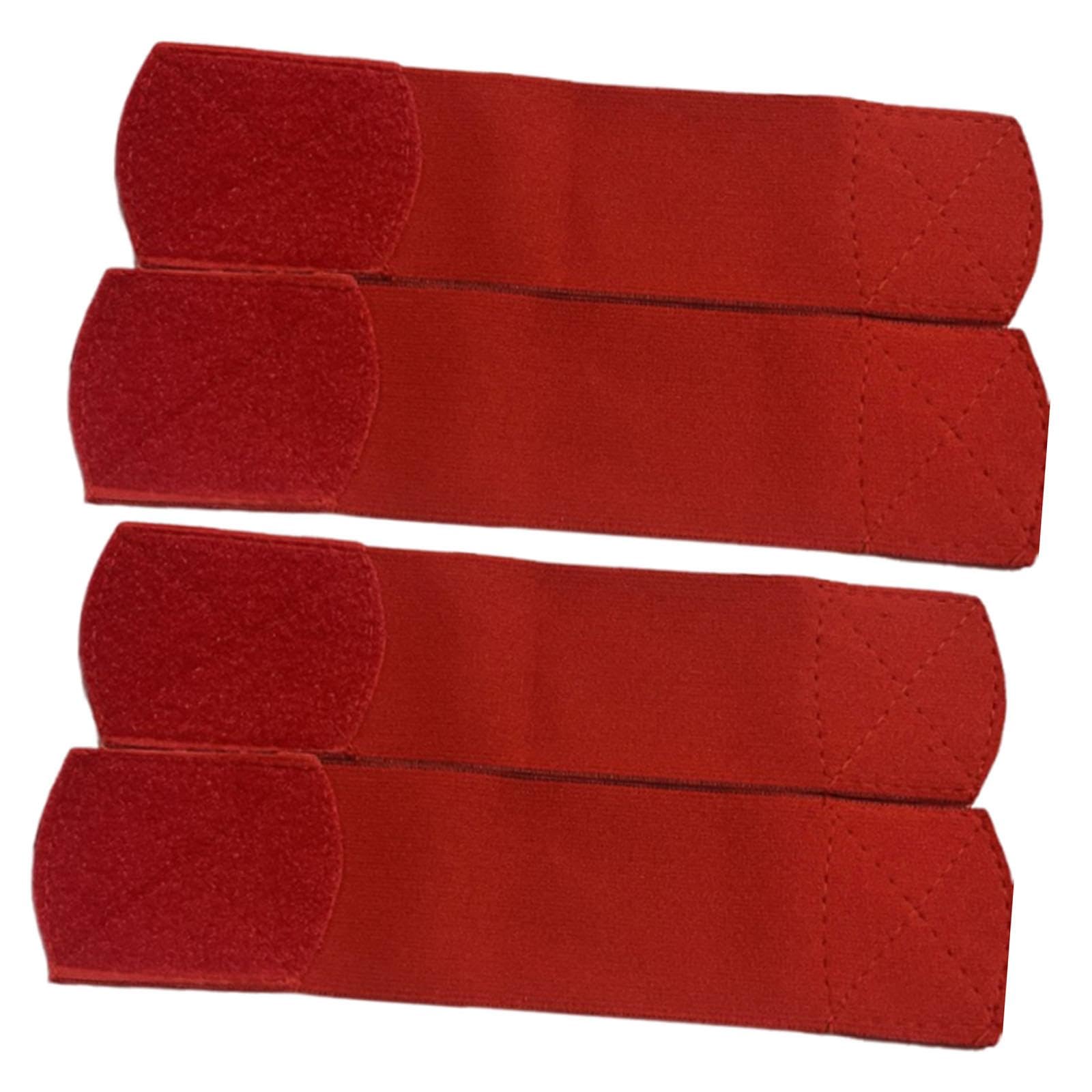 NIVAA 4 Pieces Soccer Ankle Guard Strap Portable for Volleyball Basketball Cycling Red-image-19