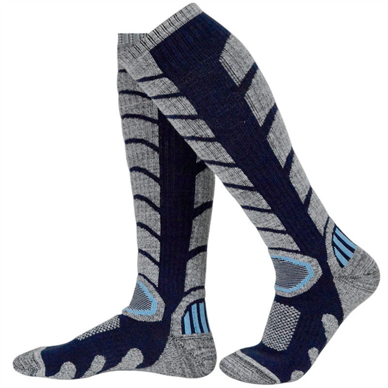 Calze da Sci Unisex Calze Sportive Outdoor Tenere Calzini di snowking in Lana più Calzini in Lana più Calzini Autunno e Inverno (Color : L)