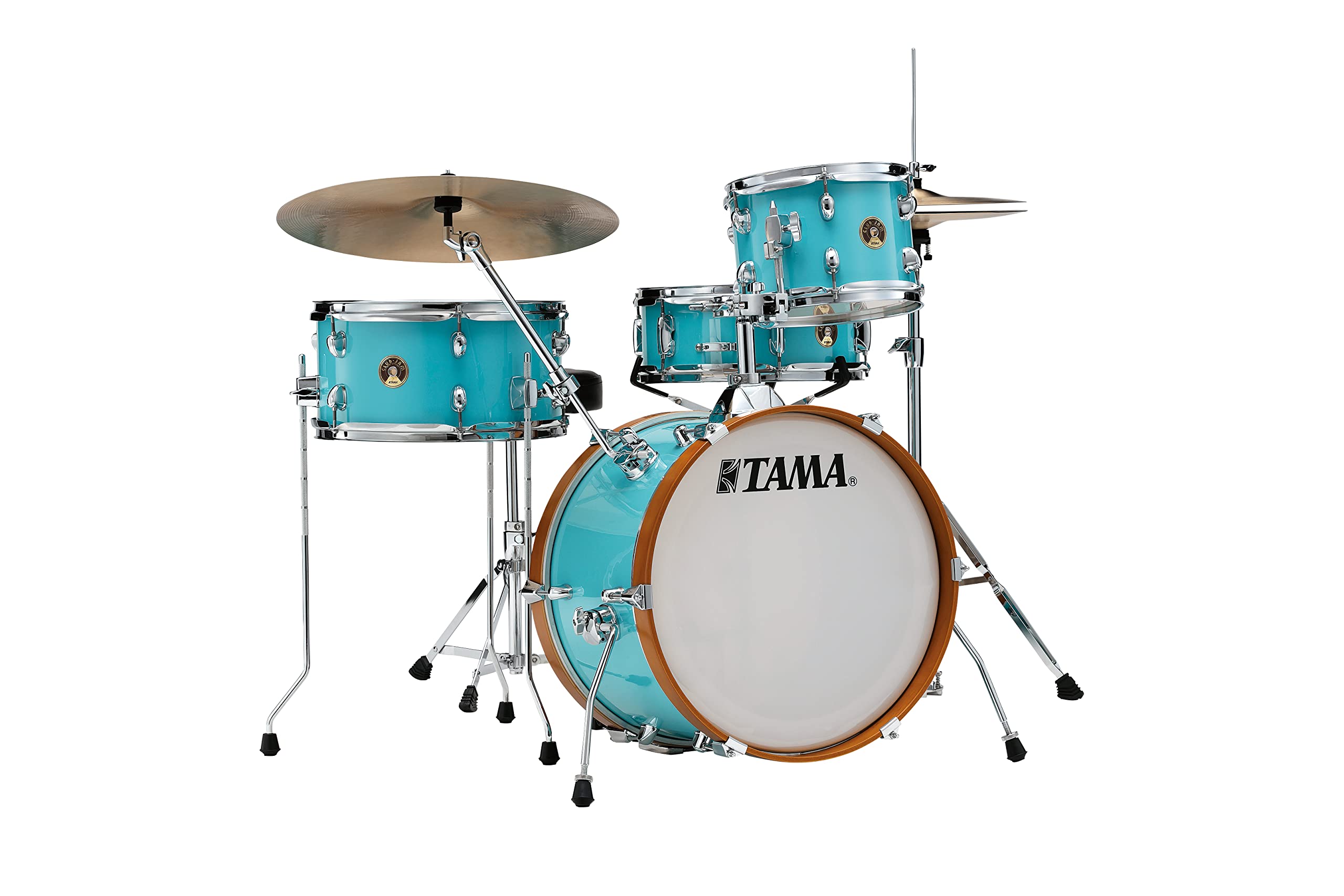 Tama LJK48H4-AQB Club-JAM 4-Piece Complete Drum Kit 18" Bass Drum - Poplar Shells with Hardware Package - Aqua Blue