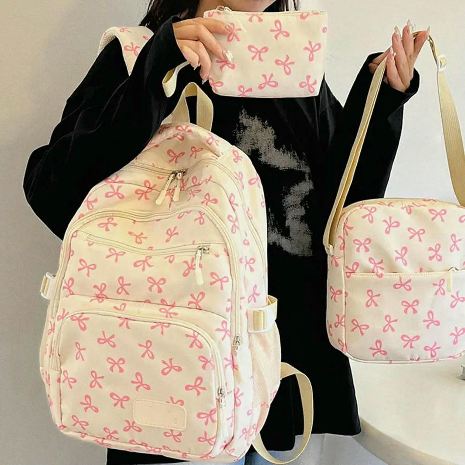 Rucksack 3 Set Mit Großer Kapazität, Schultasche, Verstellbarer Riemen, College-tasche, Reiserucksack, Studentenrucksack