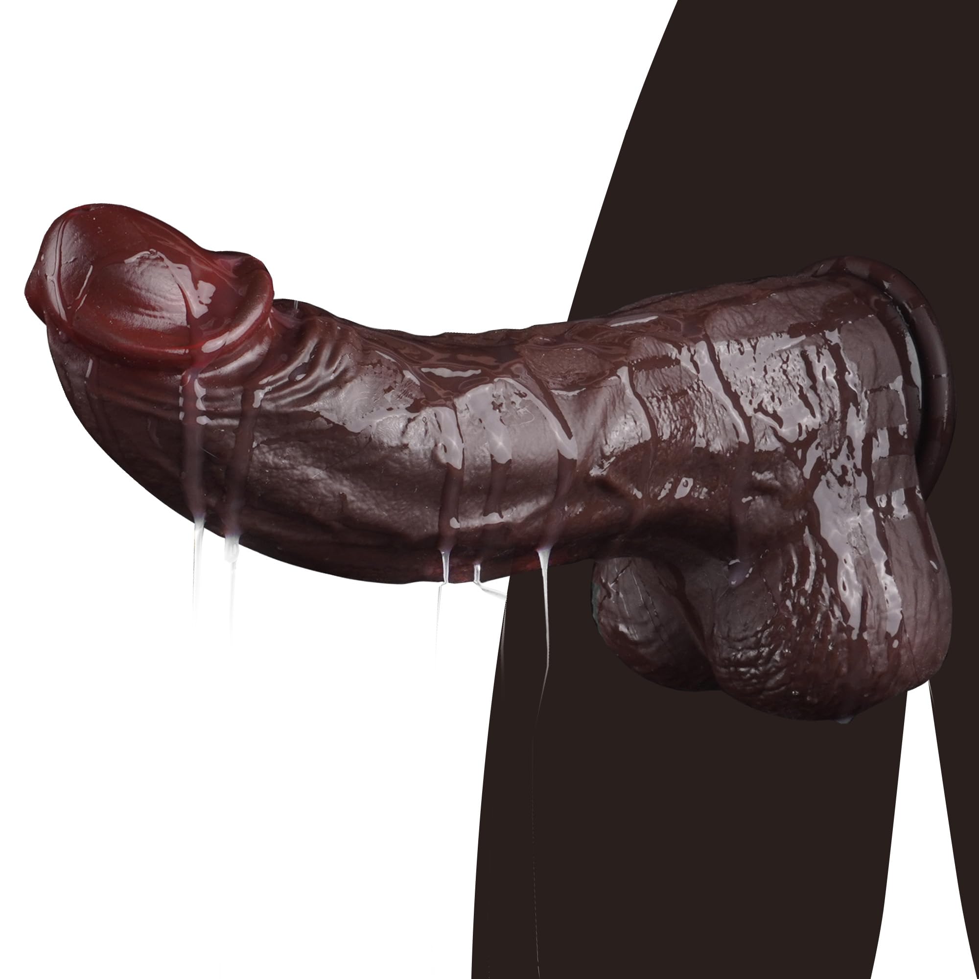 BBC Dildo Huge Big Black Dildo, 2.61'' Diameter Giant Thick Dildos Massive Anal Dildos with Strong Suction Cup for Hands-Free Play, Adult Sex Toy for Women Men