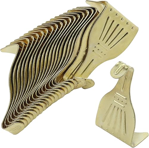 Antrader 24pcs marco de fotos de espejo de cromo bronce latón moldeado carril de moldeo