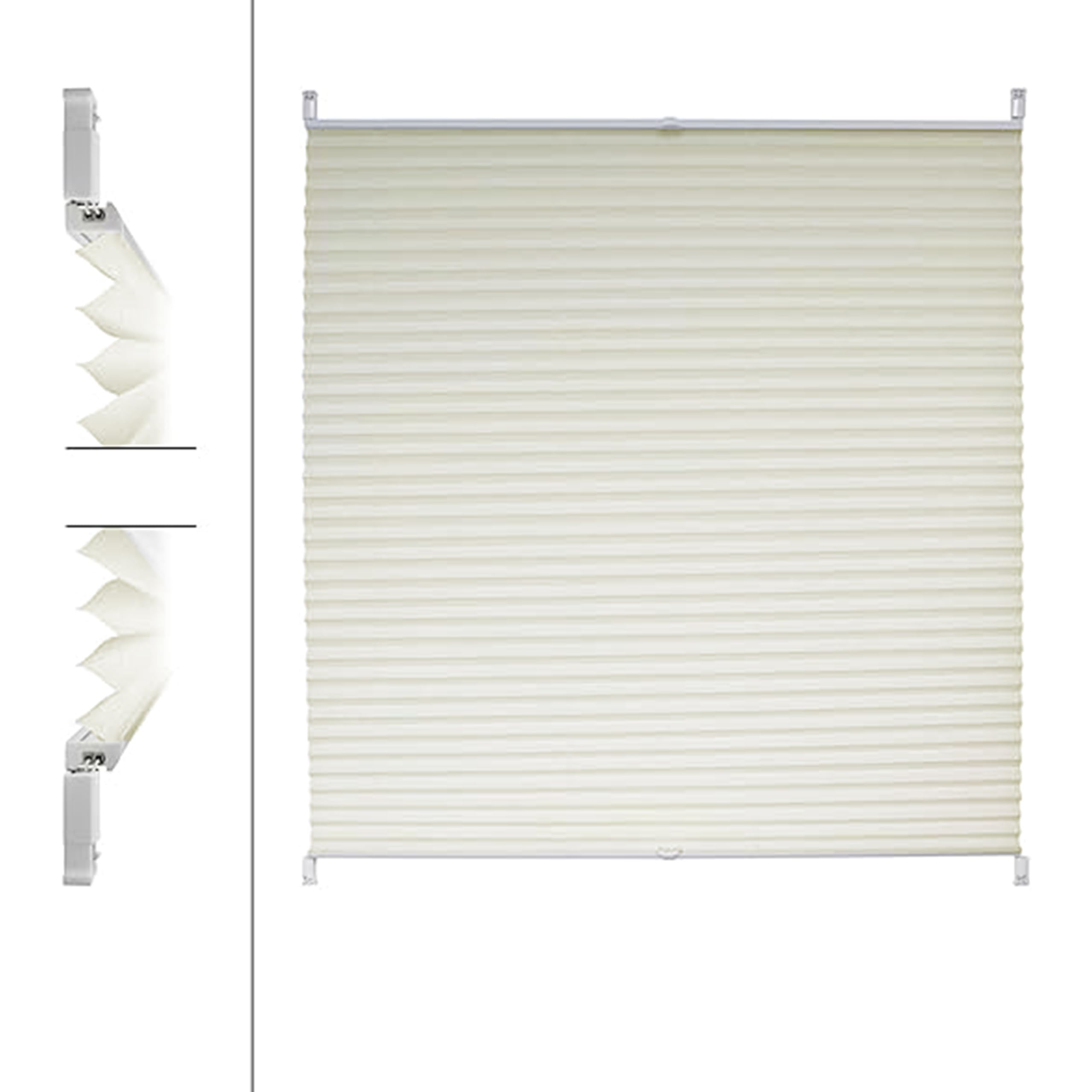 BLINDECOR Store plié translucide sans perçage pour fenêtre Polyester 100 x 140 cm 602 Beige