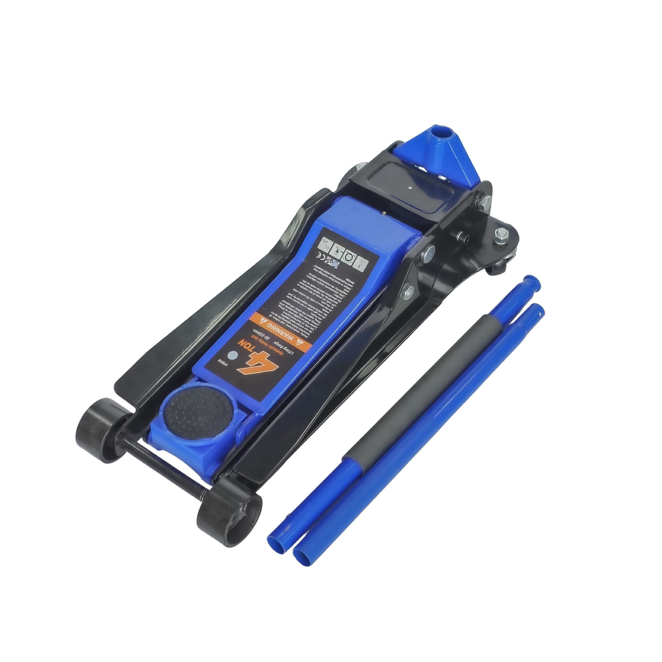 VTOOLS 4 Ton Heavy-Duty Hydraulic Trolley Floor Jack, Dual Piston (Pump) Car Jack For Car & SUV, 4 Ton Capacity, Blue, VT5110