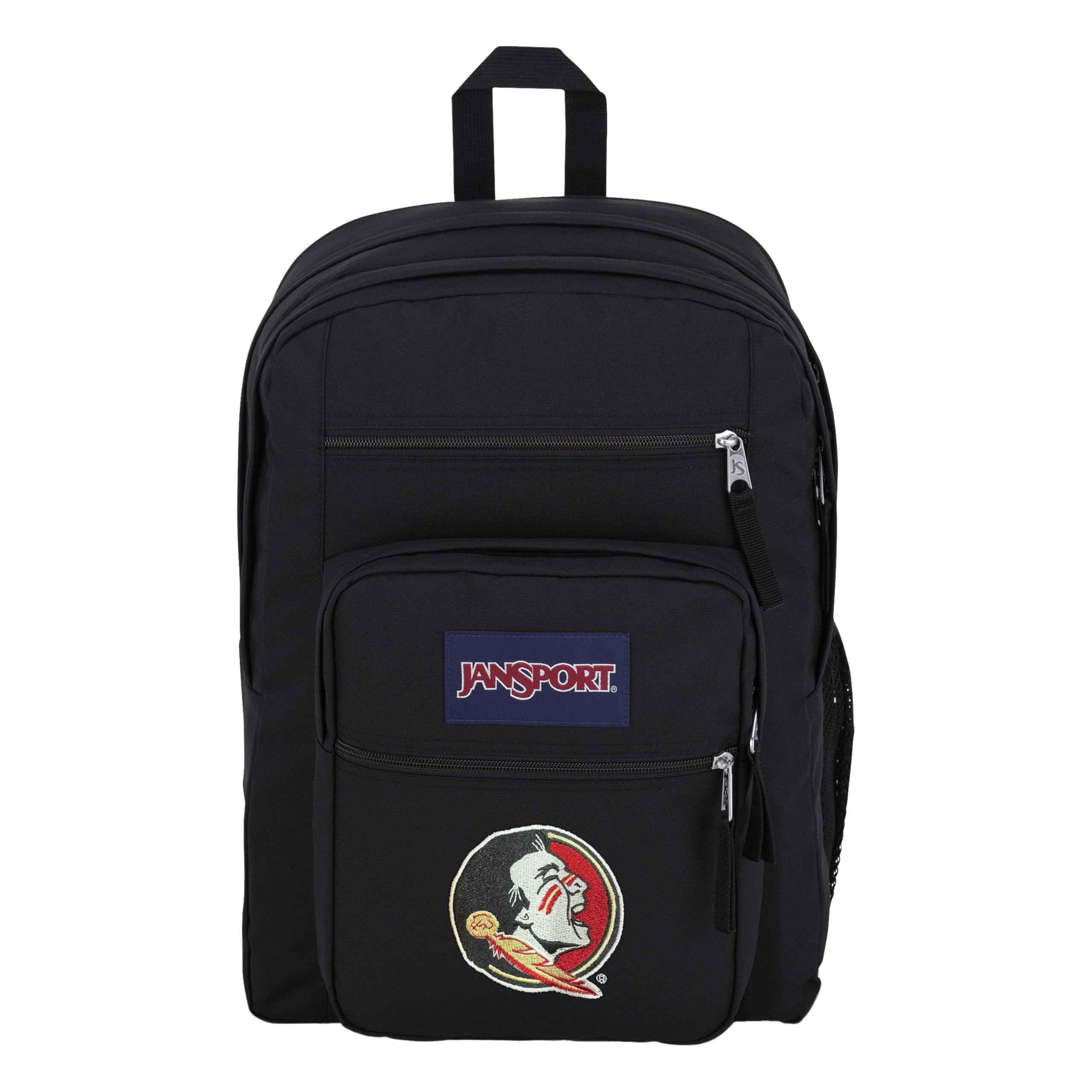 JanSport NCAA Officially Licensed Backpack, Florida State Seminoles, Big Student with Padded 15-Inch Laptop Sleeve, 2 Compartment Computer Bag with Bottle Pocket &amp; Haul Handle, Book Rucksack, Black