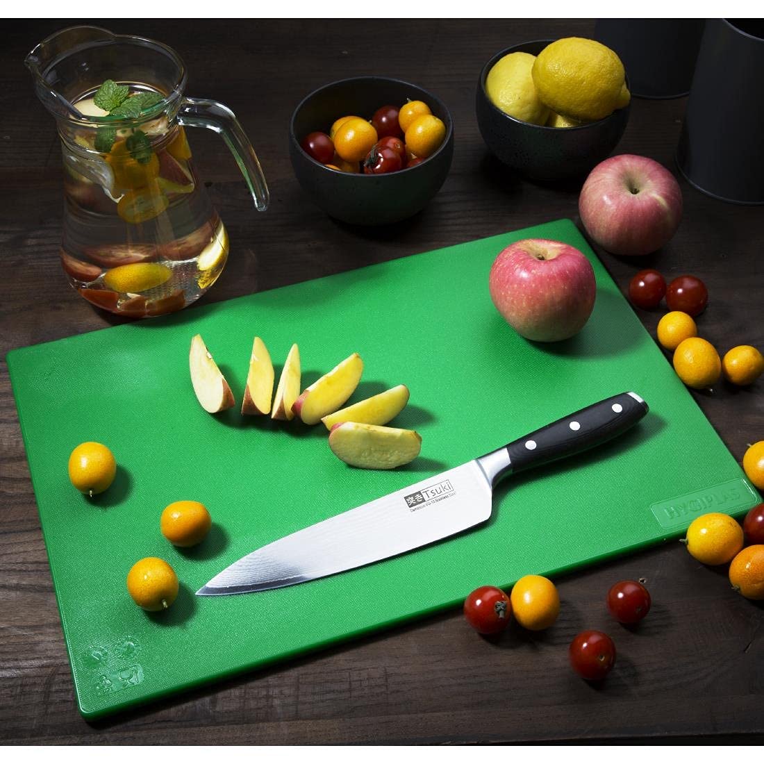 Hygiplas Low Density Chopping Board Green 450x300x10mm - Colour Coded, Dishwasher Safe Cutting Board HC858 - Image 2