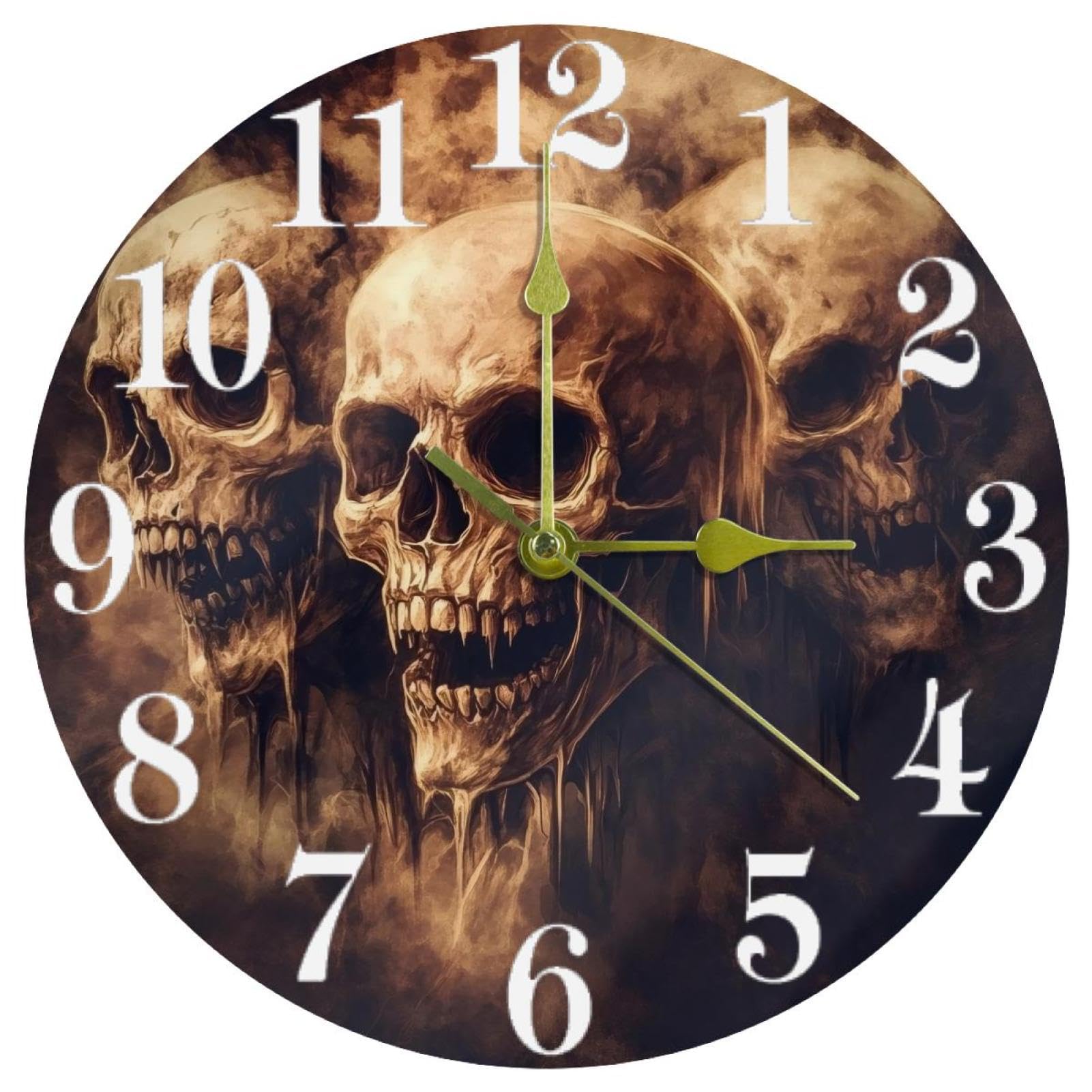 Horloge d horreur ronde a quartz pour decorer le salon ou le bureau