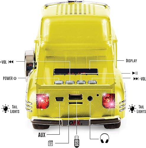 Miniatura 8 de Audiobox 1953 Chevy 3100 Pickup Truck Replica - Altavoz Bluetooth vintage TWS, USB, FM, TF (barra caliente negra)