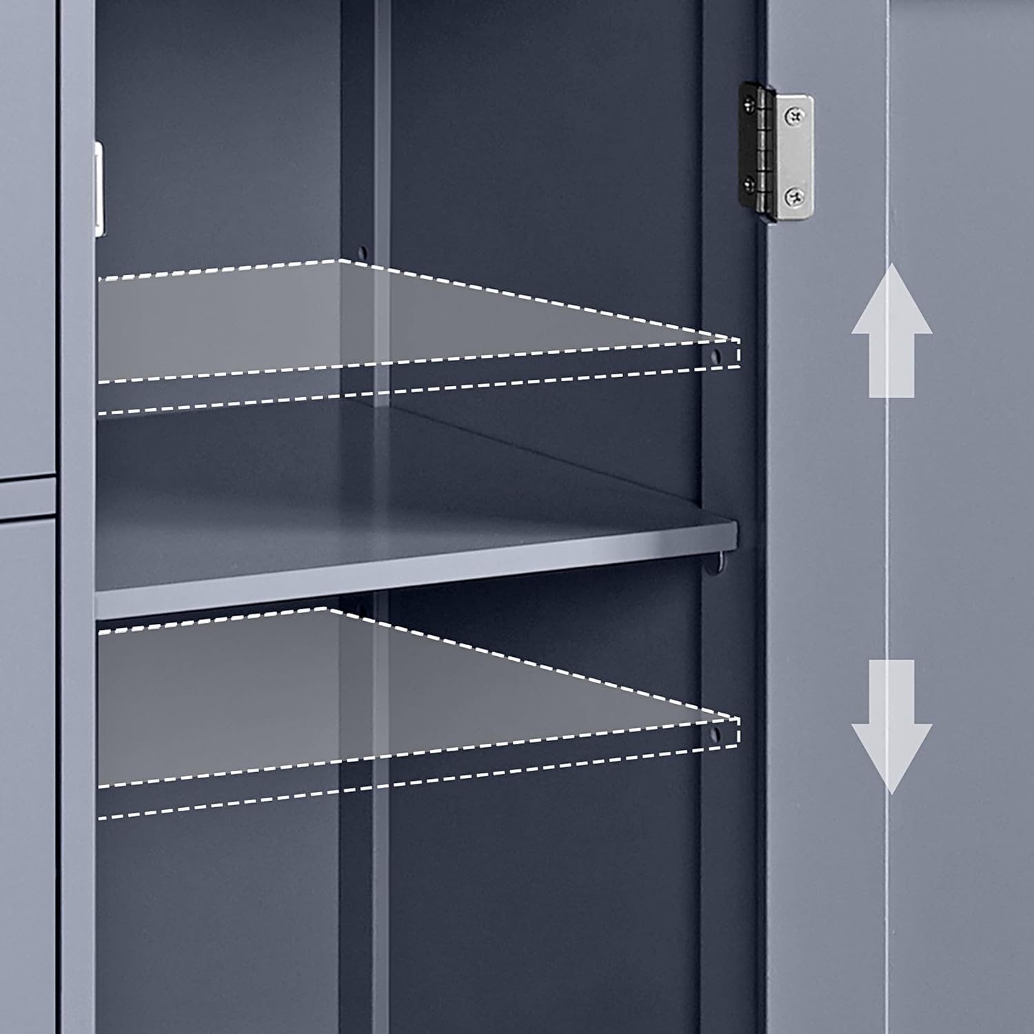 Yaheetech Bathroom Floor Cabinet, Freestanding Storage Organizer Unit Kitchen Cupboard W/ 4 Drawers & Adjustable Shelves, Using for Kitchen/Bathroom, Gray