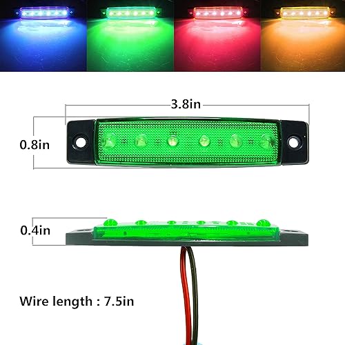 Miniatura 5 de 10 luces LED verdes de rocas, luz interior de barco, marcador lateral, guardabarros, para motos de nieve, camiones, ATV, camioneta, carrito de golf,