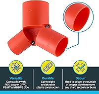 Vista 3 de SharkBite Medidor de profundidad de 1-1/4 a 2 pulgadas y herramienta de desbarbado de tubos, cobre, PEX, CPVC, PE-RT, HDPE, UXLG03