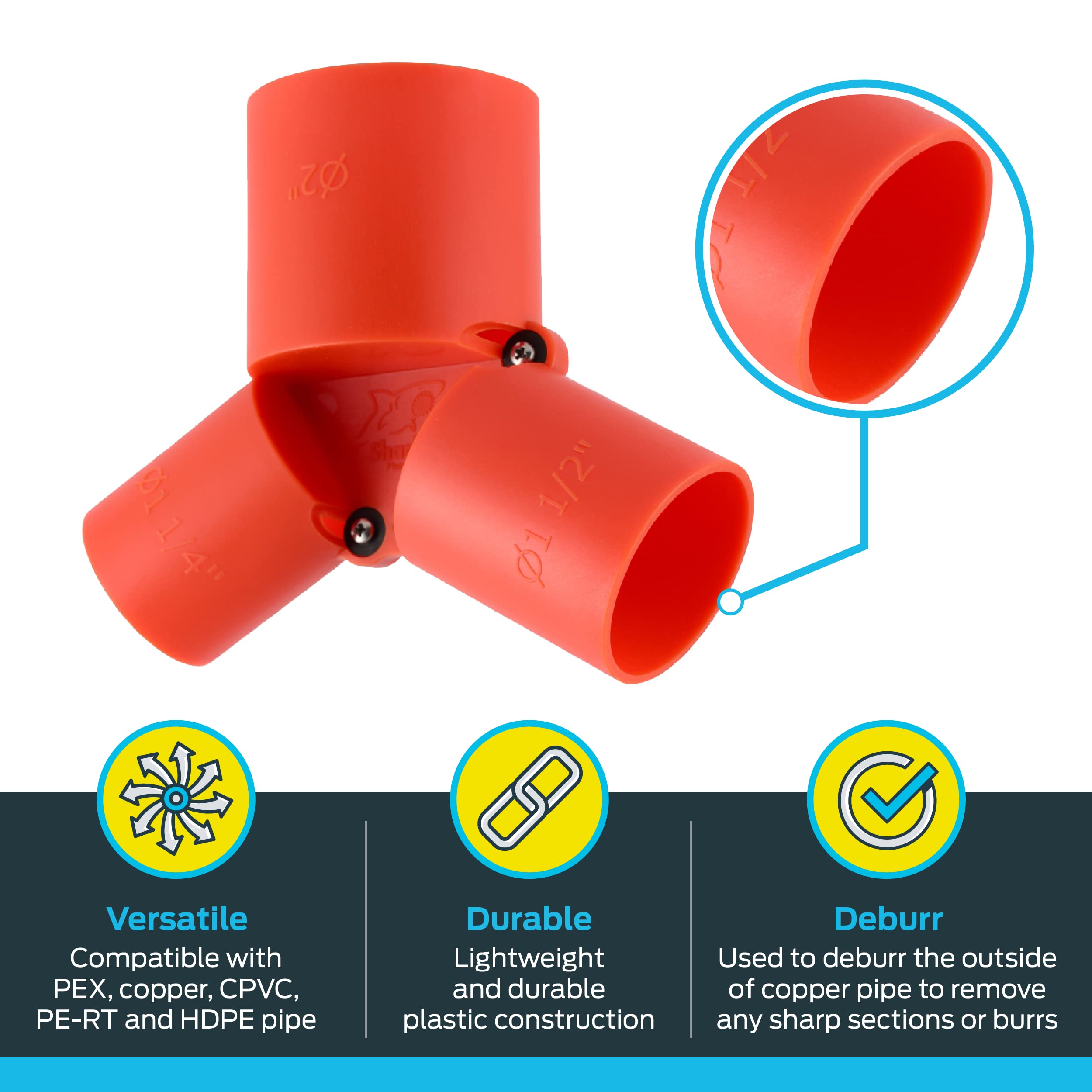 SharkBite 11/4 To 2 Inch Depth Gauge And Pipe Deburring