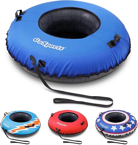 GoSports Tubo de nieve de invierno resistente de 44 pulgadas con cubierta de lona premium, trineo de grado comercial, elige tu estilo