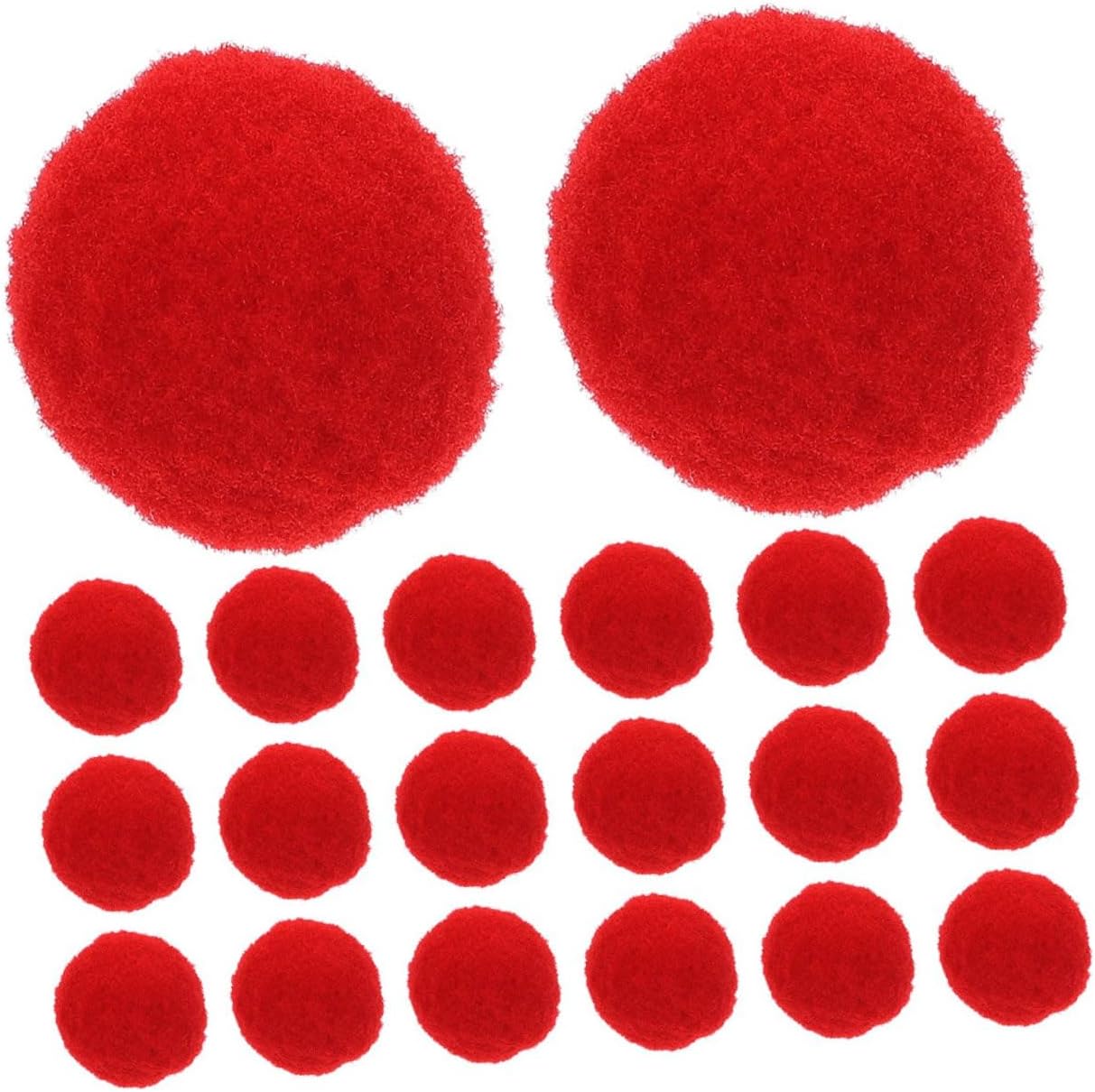 Cabilock 600pcs Red Soft Pompoms for Crafts 25mm Fluffy Pom Pom Balls for DIY Art, Holiday Decorations, and Craft Supplies