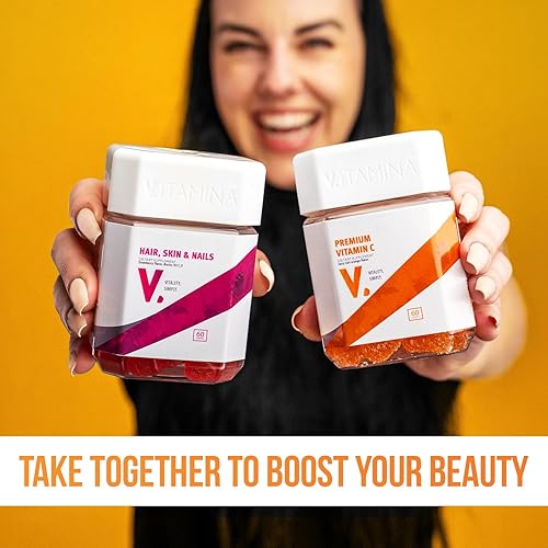 Miniatura 9 de V ITAMINA Vitamina C prémium  Vitamina C masticable de 250 mg por porción, delicioso sabor cítrico, gomitas de apoyo inmunológico, veganas, sin