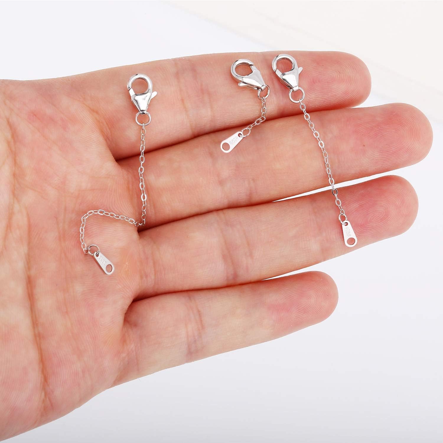 Sterling Silver Extenders Chain Necklace Extension Chains for Jewelry Making(1 2 3 inch) - Image 7