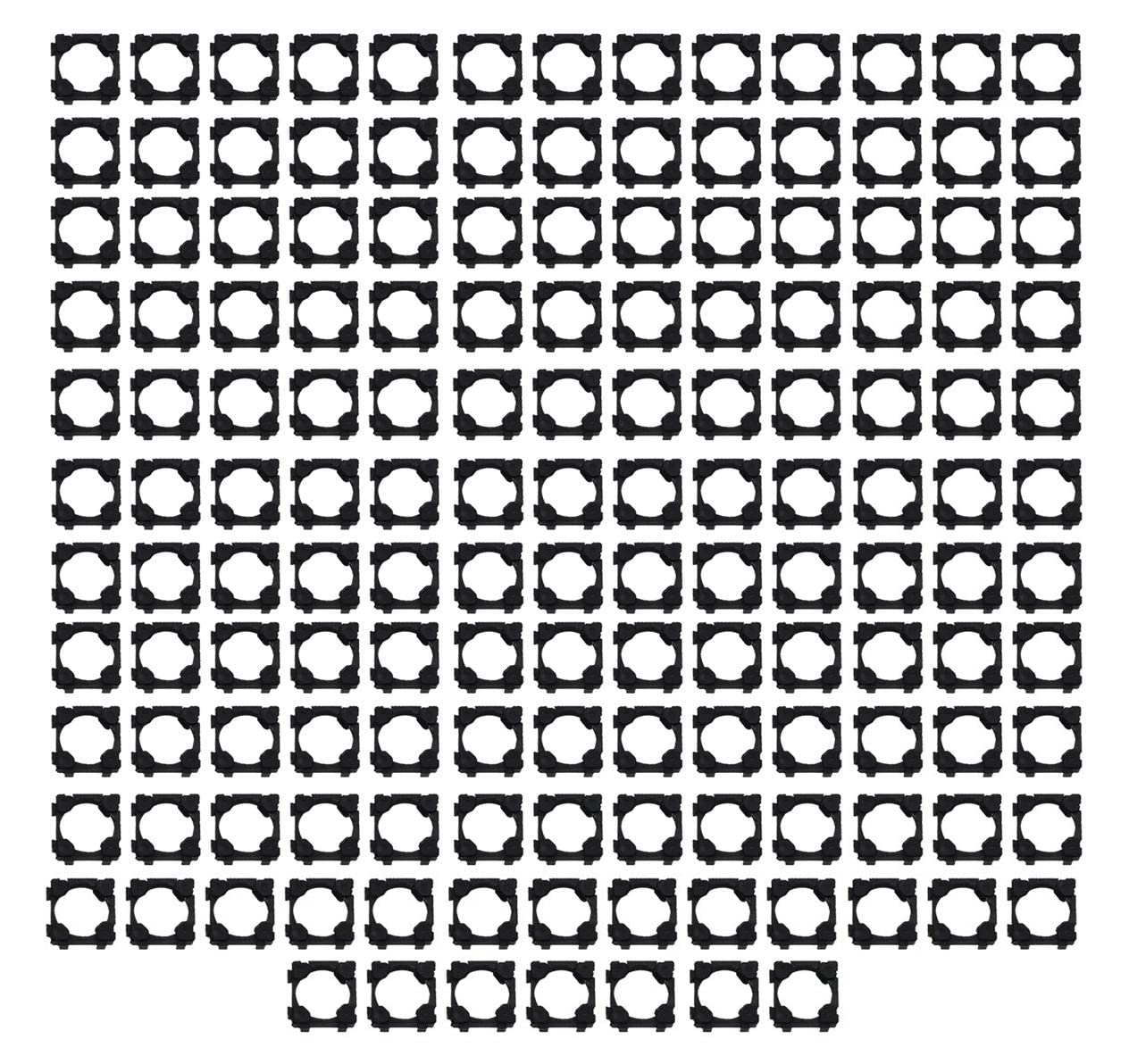 INVENTO 150Pcs 18650 Holder Lithium Battery Safety Spacer Plastic Holder 22x22mm for DIY Battery Pack Making-image-12