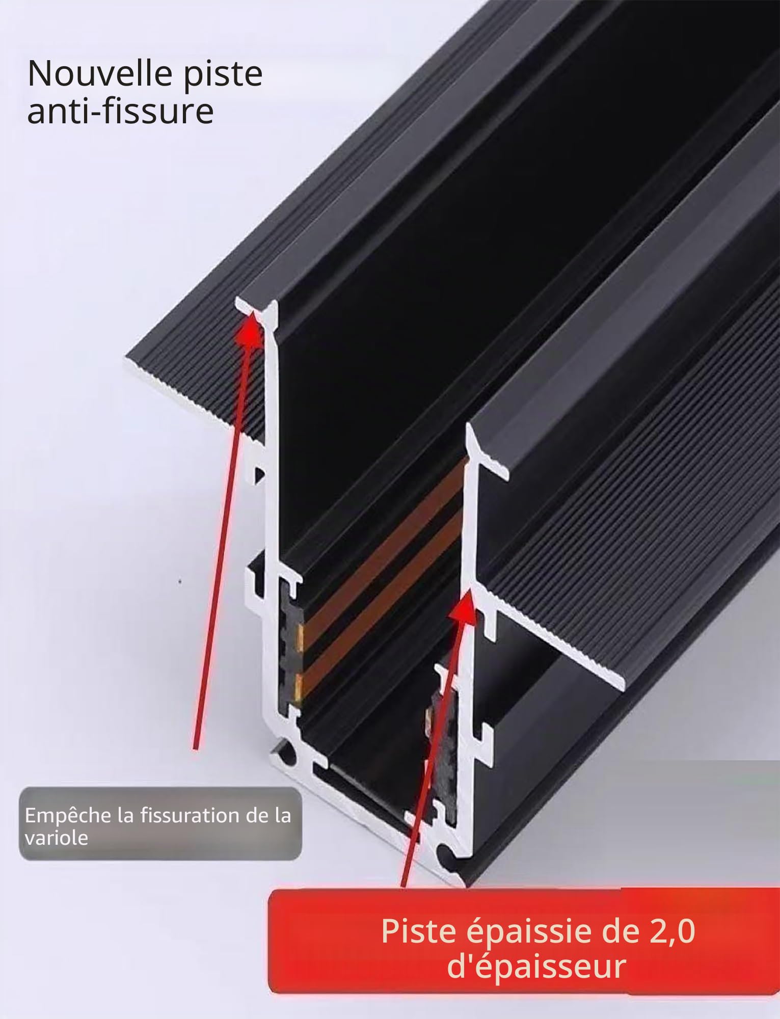 Rail lumineux LED magnétique encastrable pour éclairage polyvalent dans le salon, la salle de bain, la cuisine, le bureau, etc