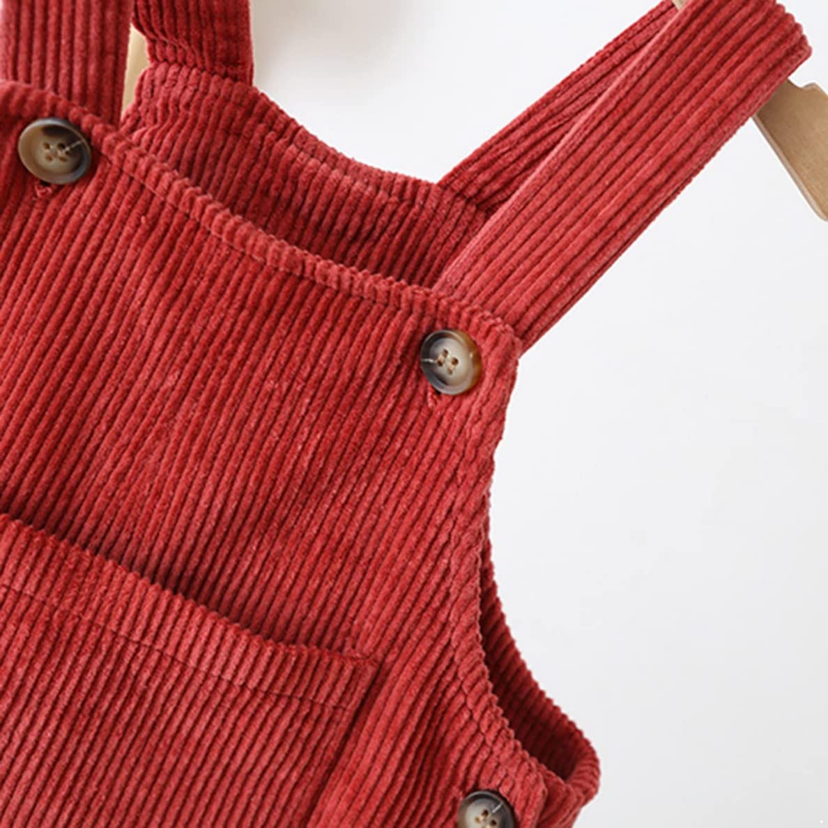 Neonato Ragazzi Ragazze Salopette di Velluto a Coste Tuta Salopette di Cotone con Bottoni Bretelle di Velluto a Coste Pantaloni Tuta Lunga Pagliaccetti Stile Casual per 1-4 Anni