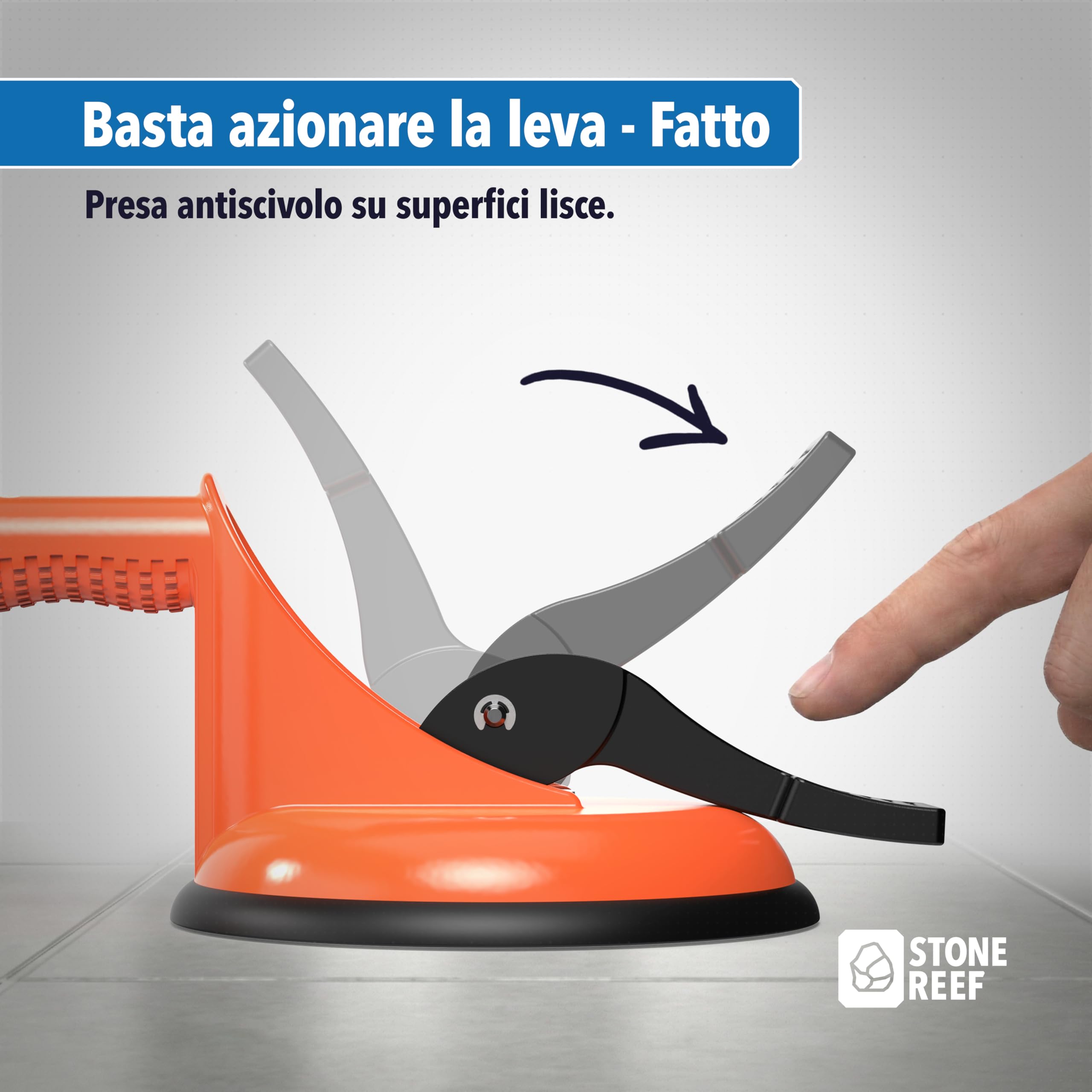 Sollevatore a ventosa Heavy Duty (confezione da 2) – 100 kg sollevatore sottovuoto in alluminio – Sollevatore professionale per piastrelle, vetro, terrazze, laminato e dischi – Utensili per