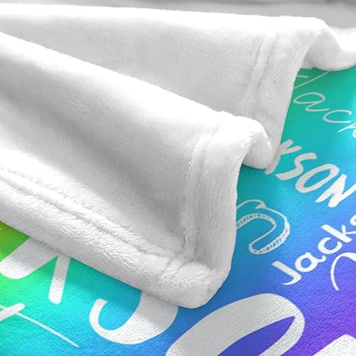 Miniatura 3 de Manta personalizada con nombre para adultos, manta de franela con nombre personalizado para niños y niños, Manta de franela personalizada para