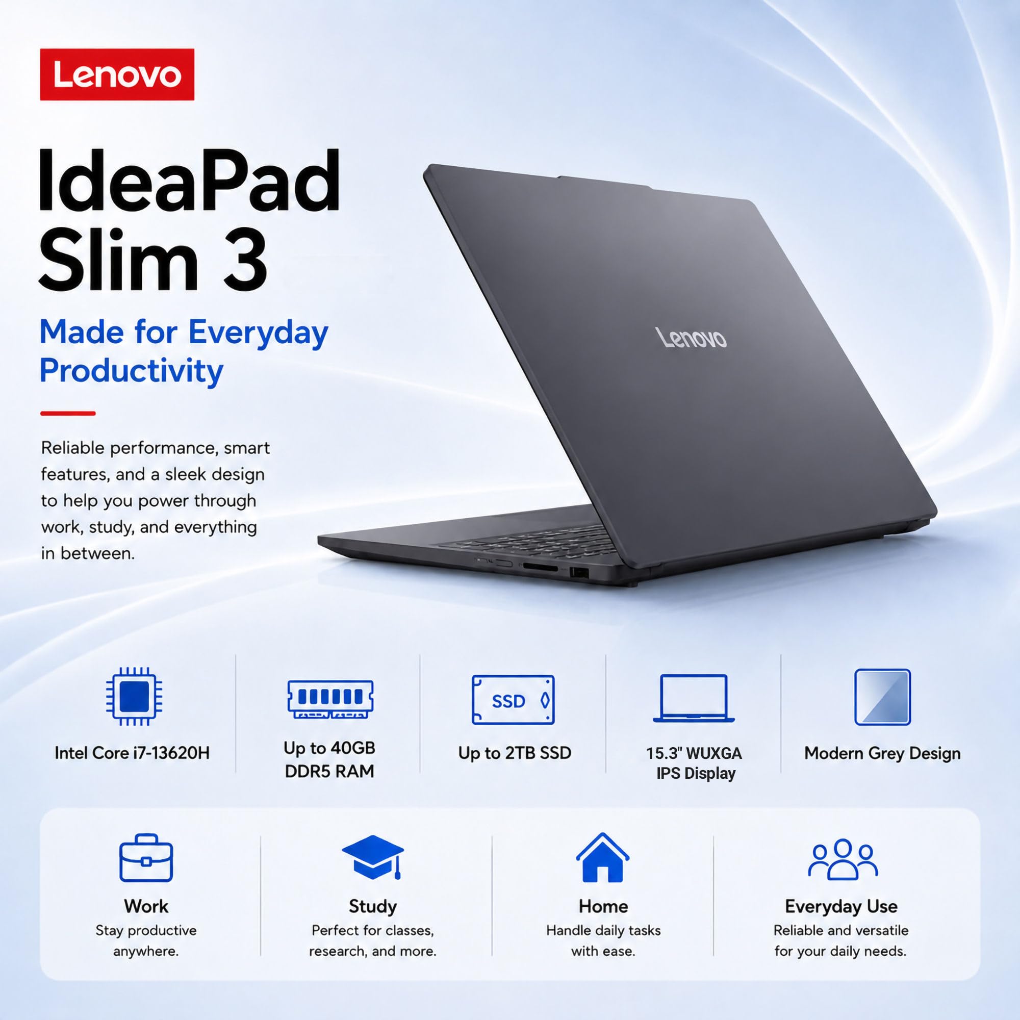 Amazon.com: Lenovo IdeaPad Slim 3 15.3