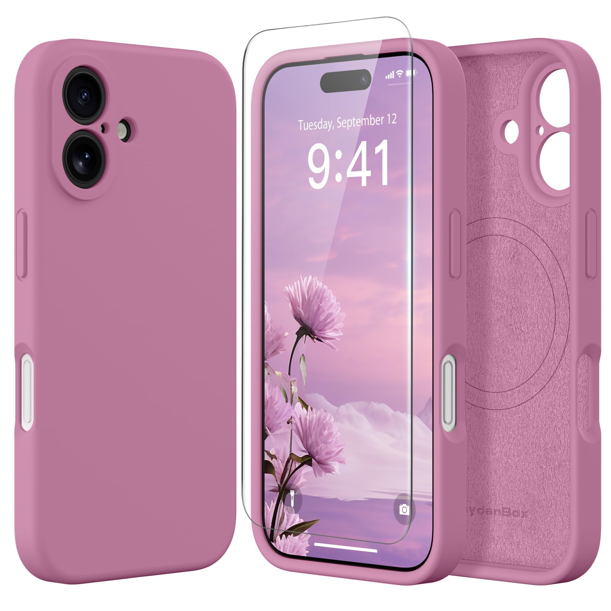 Magnetic for iPhone 16 Plus Case Silicone Blackcurrant