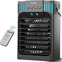 Portable Air Conditioner Cooling Fan with Remote, Quiet with 3 Speeds, 1200ml Personal Air Cooler Fan with 3 Mist, 7 Night Light, 8H Timer, Small Air Conditioner for Bedroom Office