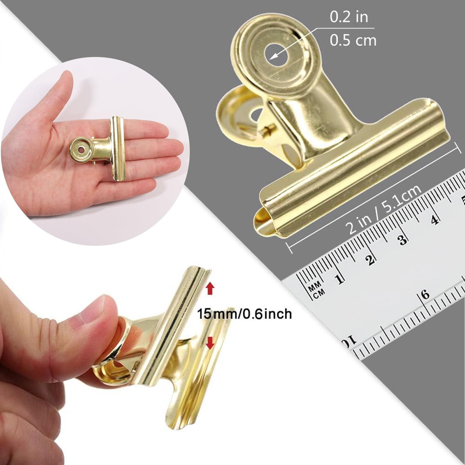 Amazon.com : Gold Bull Hinge Paper Clips - Coideal 10 Pack 2
