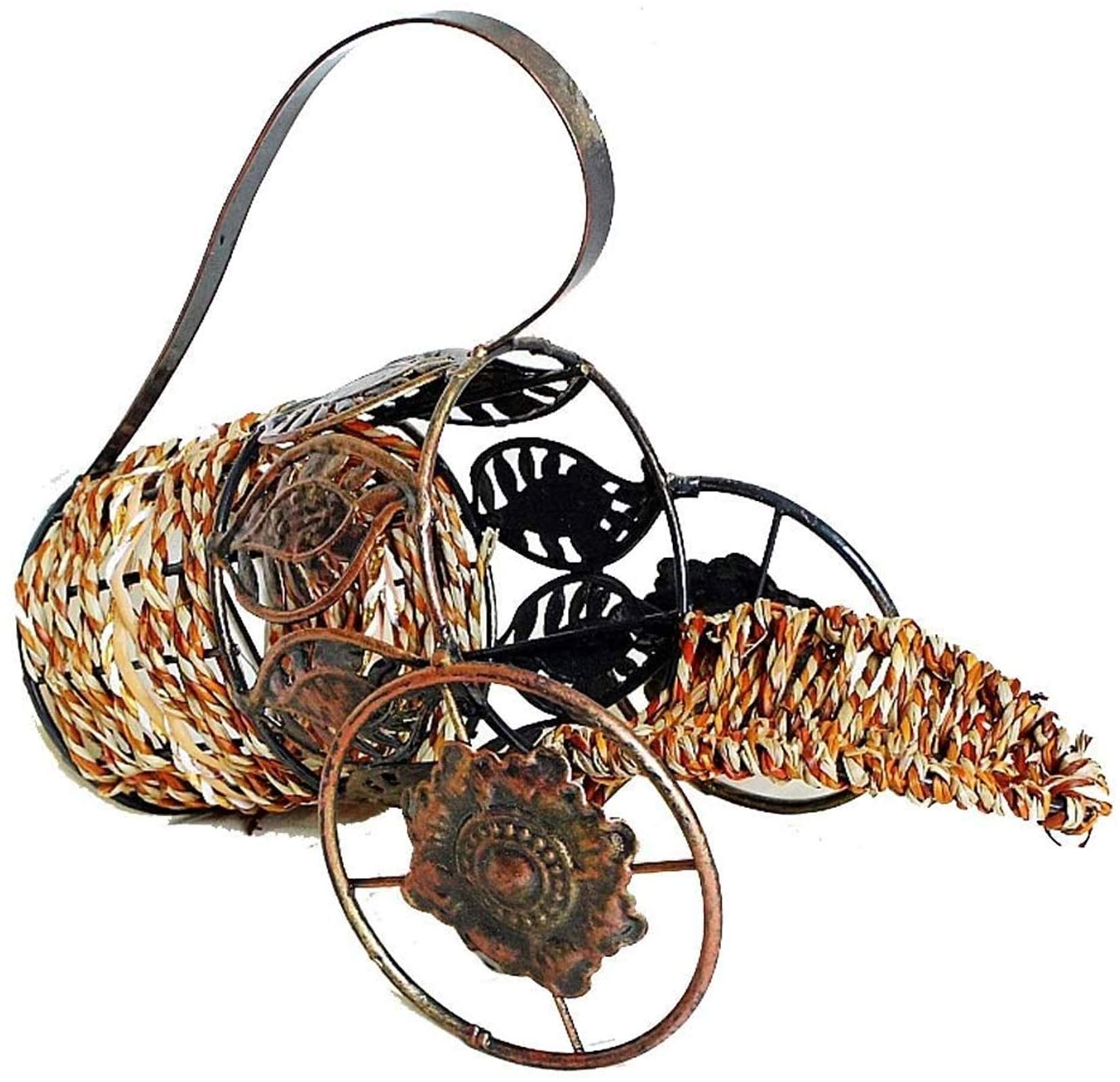 Porte-bouteilles en rotin haut de gamme meuble de rangement stable pour salon